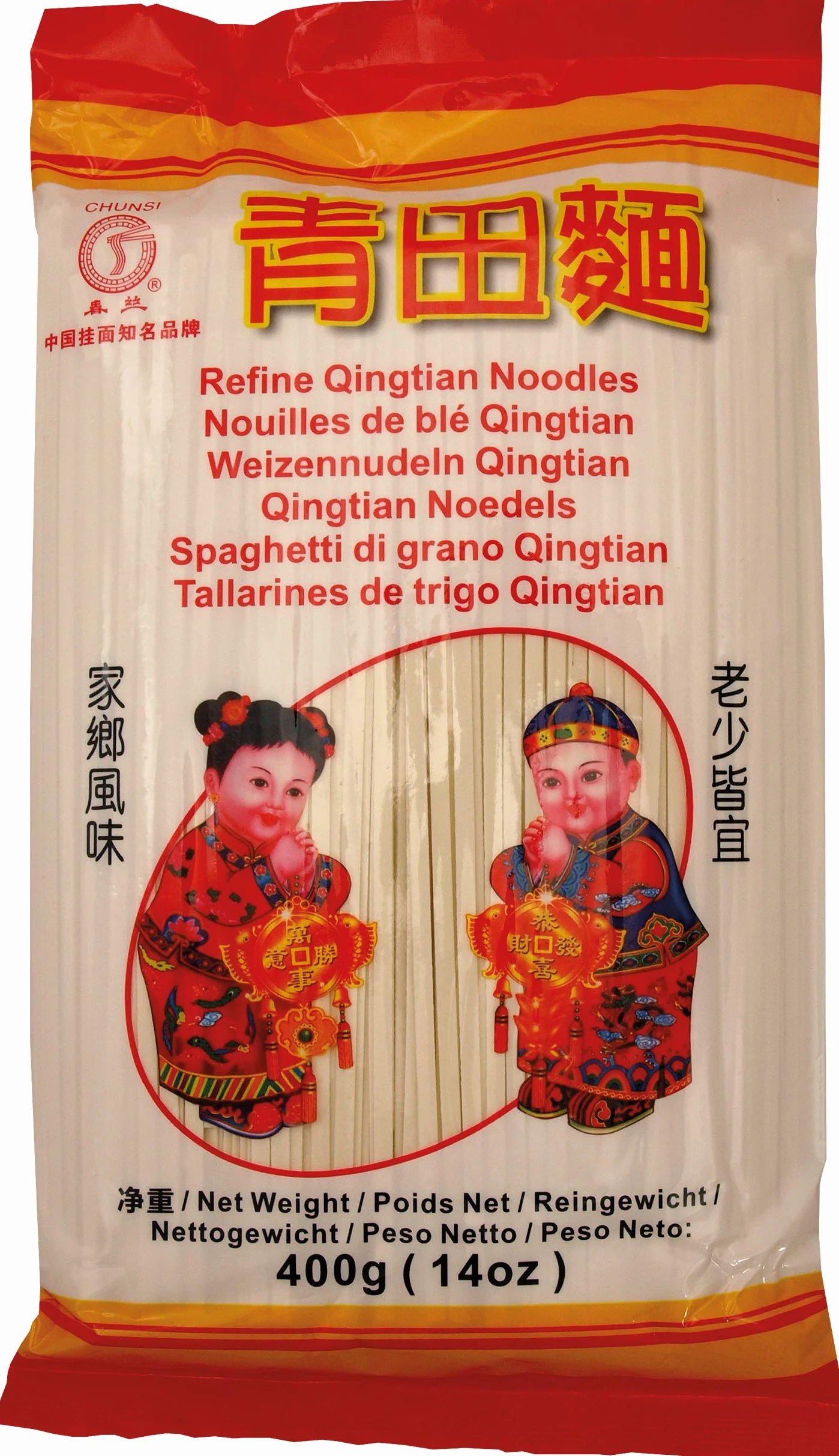 Chunsi, Fideo soba (3 mm ancho, 17,5 cm largo) - 24 de 400 gr. (Total 9600 gr.)