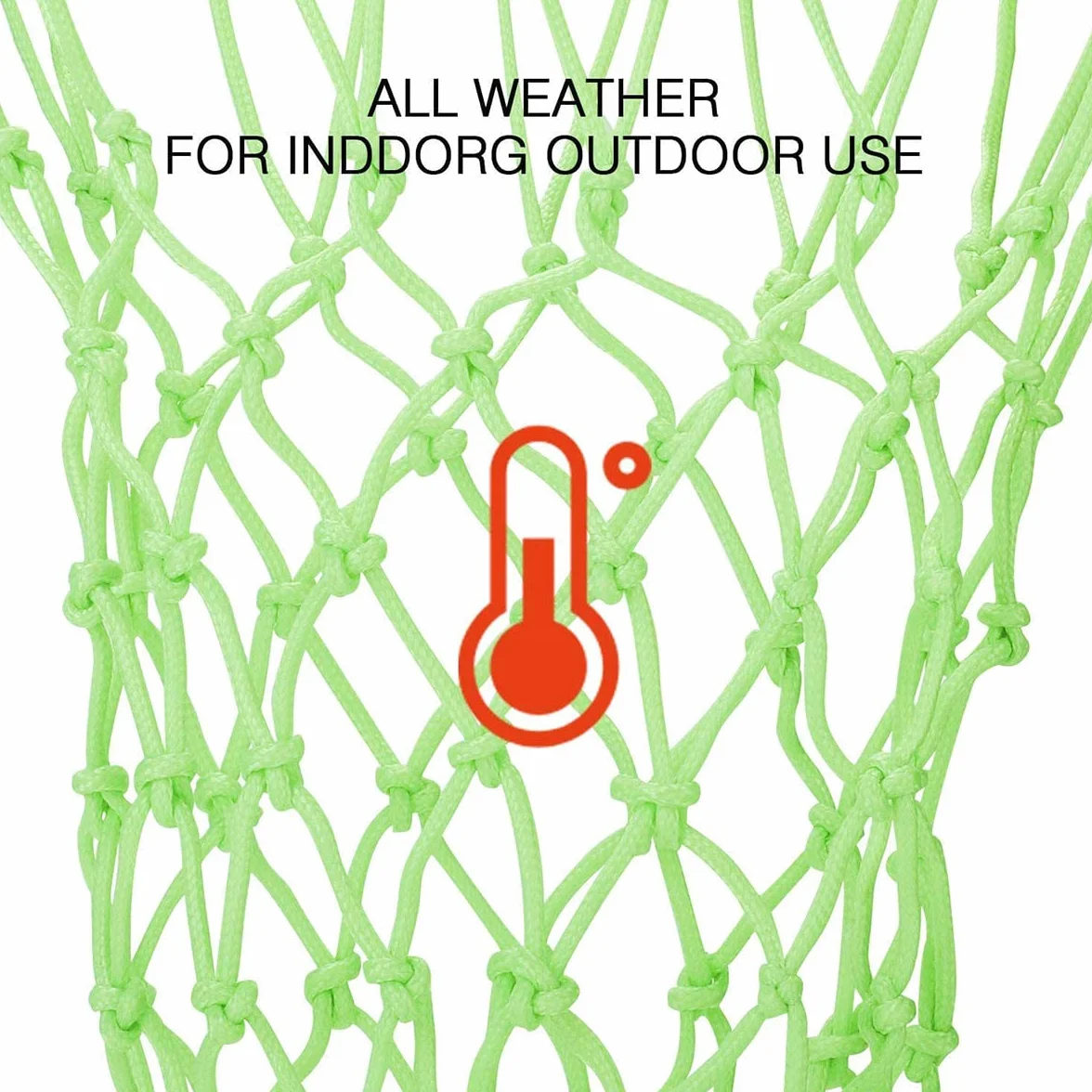 Red de baloncesto que brilla en la oscuridad WANGCL, 12 bucles, tamaño estándar, resistente, alimentada por el sol