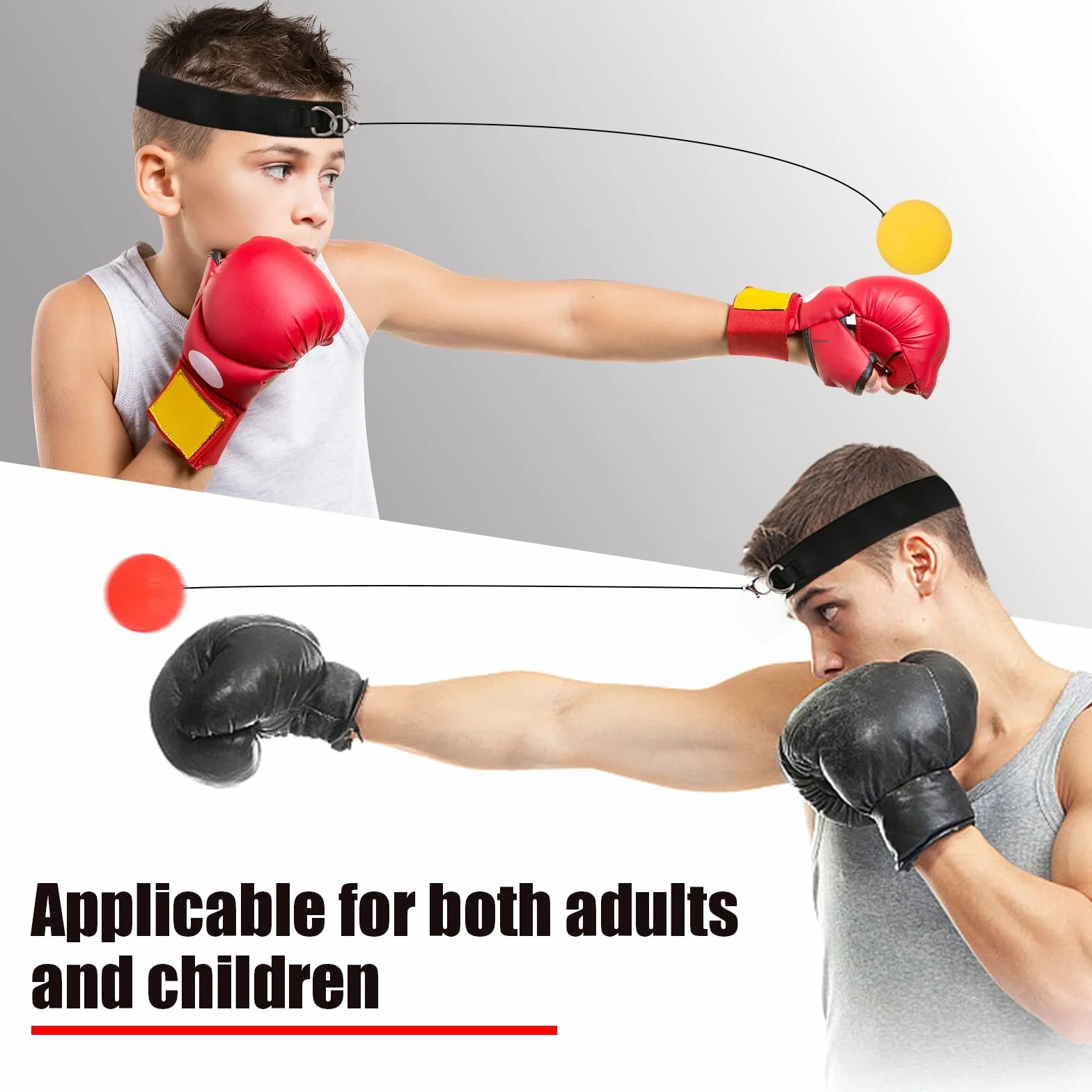 Pelotas de Reflejo con Diadema Ajustable para Entrenamiento de Boxeo