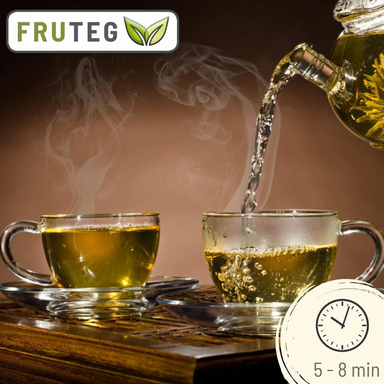 FRUTEG Candi azúcar blanco extra grueso | 5x 250 g de grosor blanco Kluntjes - en bolsa de diapositivas | Candi Cube grande - Té rústico Azúcar | Kluntje Kandis 5x 250 g