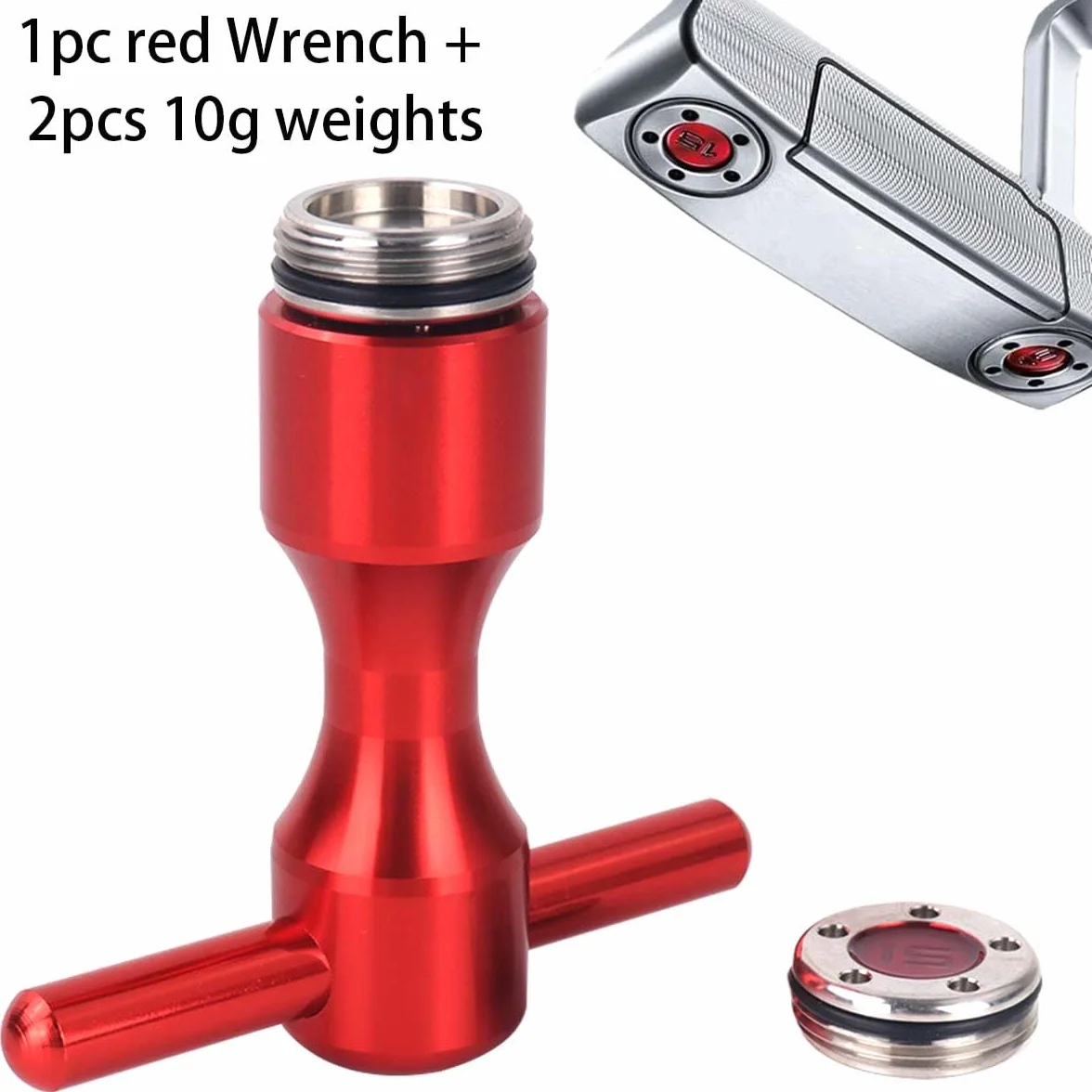 Histar 2pcs Golf personalizado rojo pesos + llave para putters Titleist Scotty Cameron