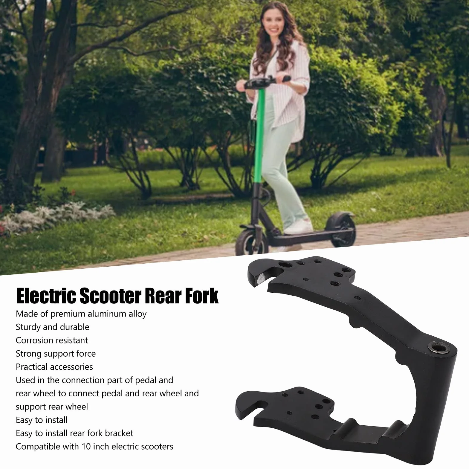 AMONIDA Horquilla Trasera de Aleación de Aluminio para Patinete Eléctrico