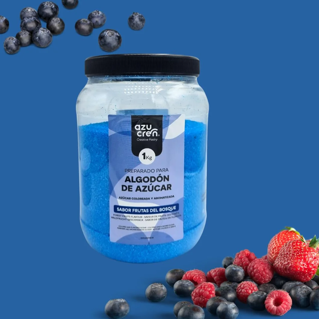 Azúcar para Máquina Algodón Sabor Frutas del Bosque 1 Kg