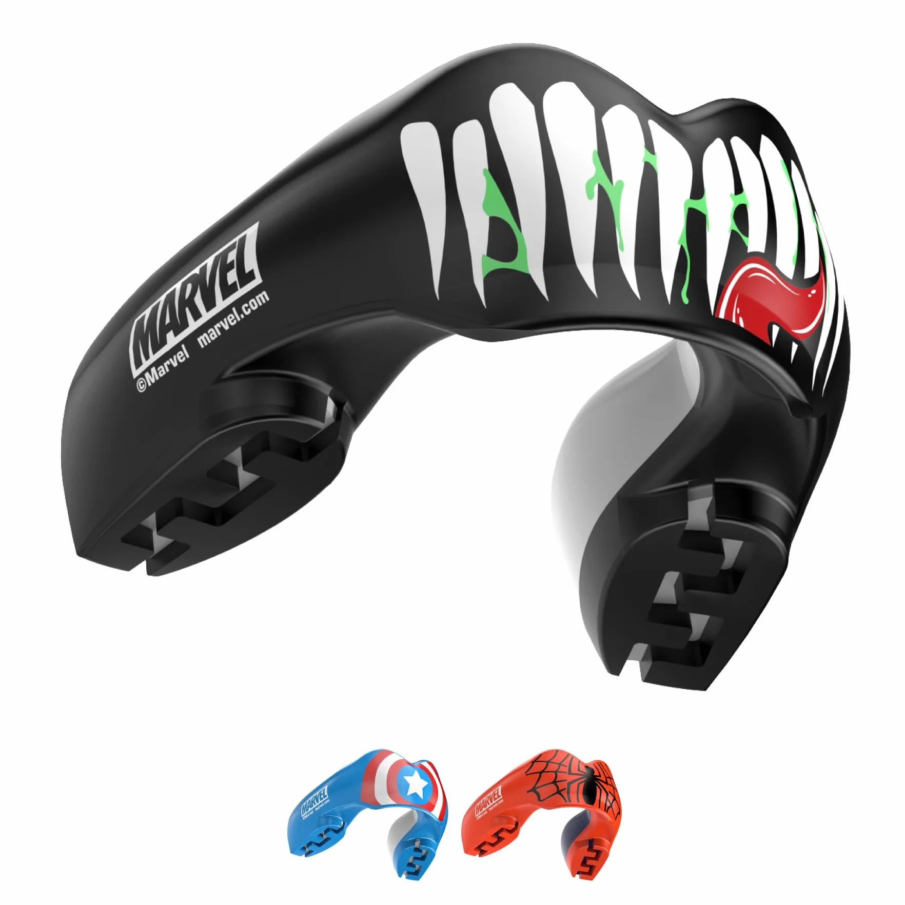 Marvel Venom Protector Bucal Deportivo para Aparatos Ortopédicos, Talla Única para Boxeo, MMA, Rugby