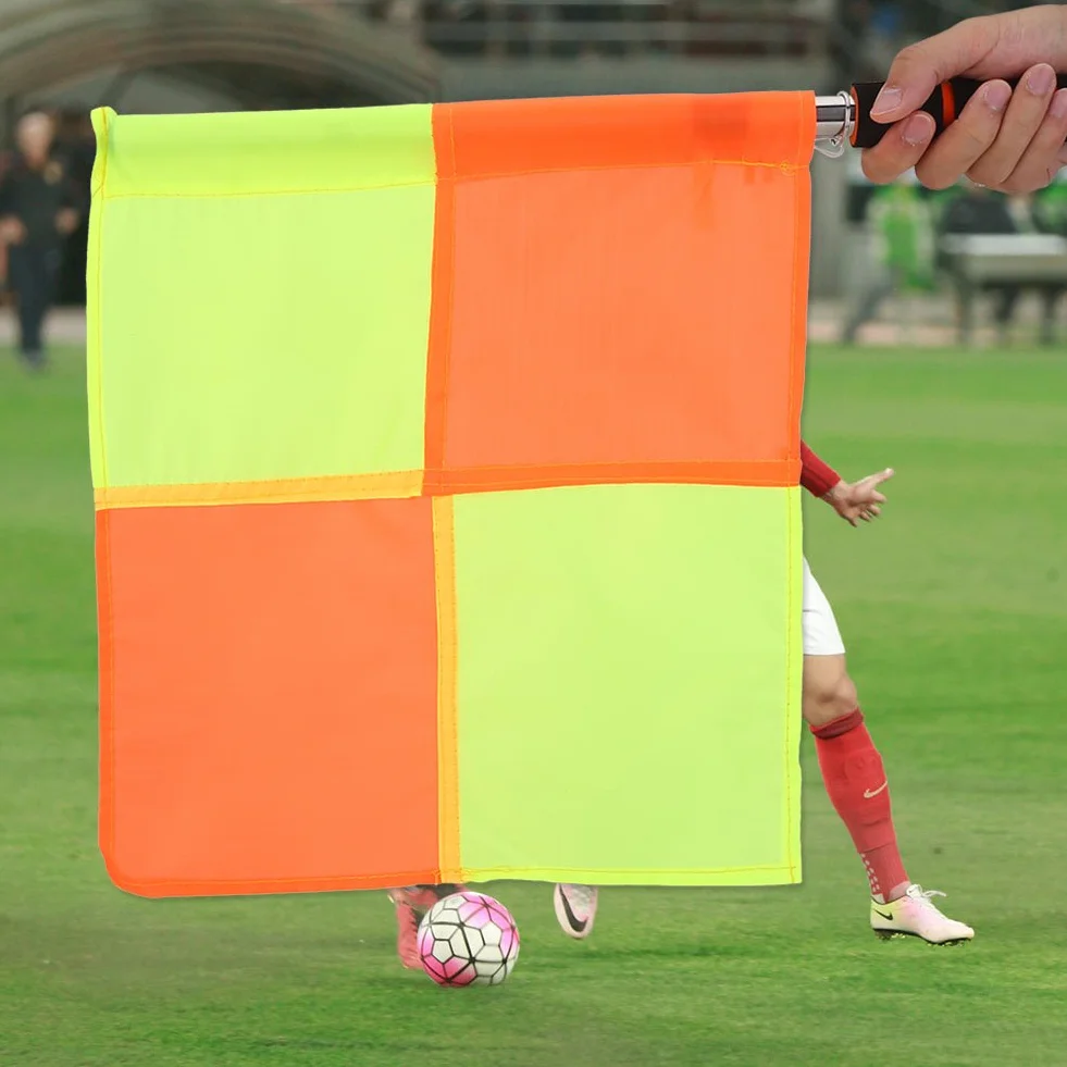 Banderas de árbitro de fútbol 2PCS con bolsa de almacenamiento para deportes