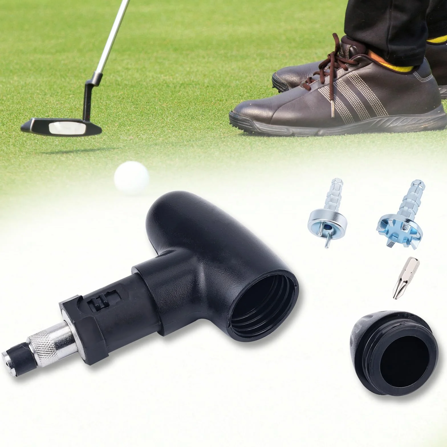 Llave Tacos Zapatos Golf Mango Hierro Plástico Universal Extractor Clavos Mecanismo Trinquete Herramienta Ajuste Calas