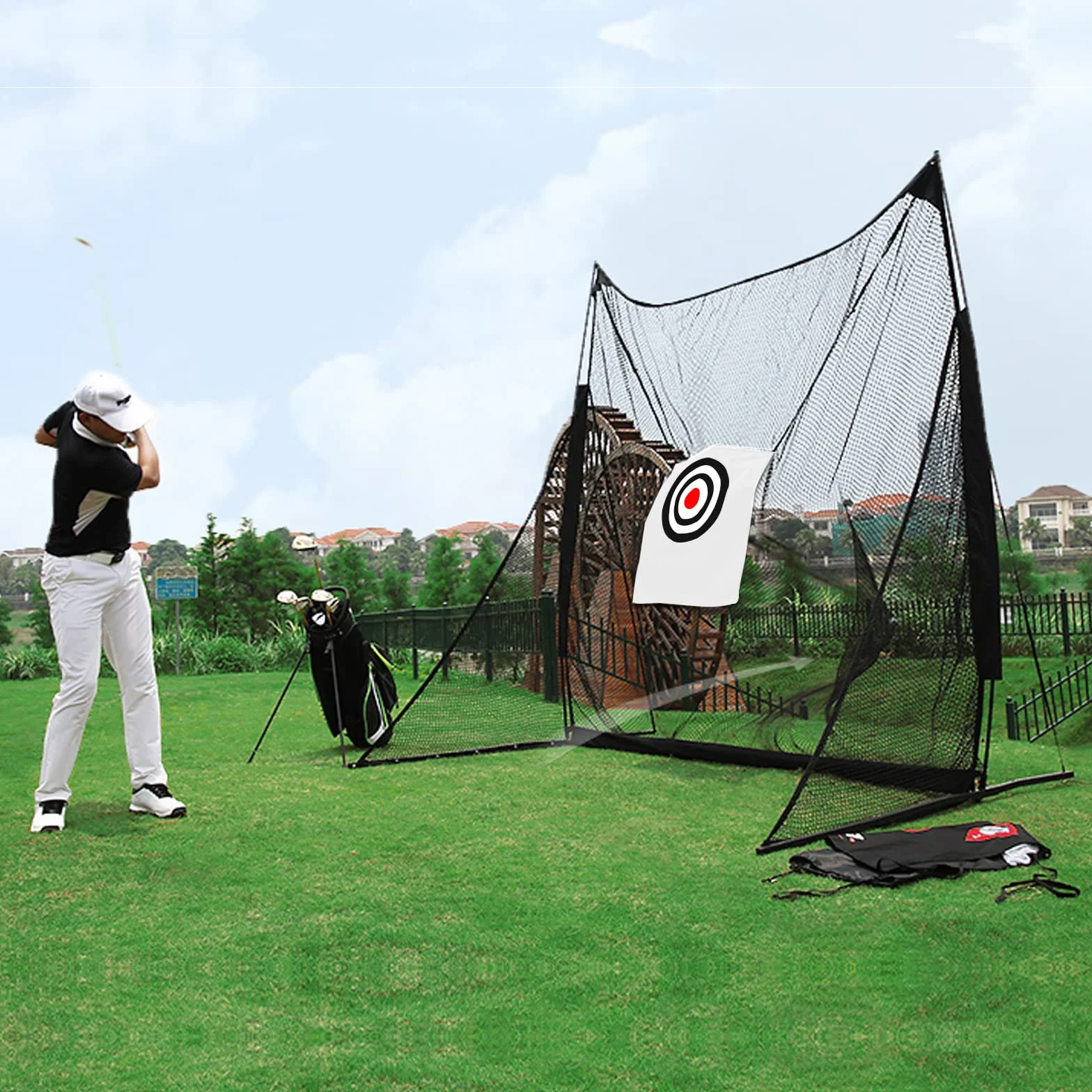 FINGER TEN Golf Practice Net Backyard Chipping Training Indoor Outdoor