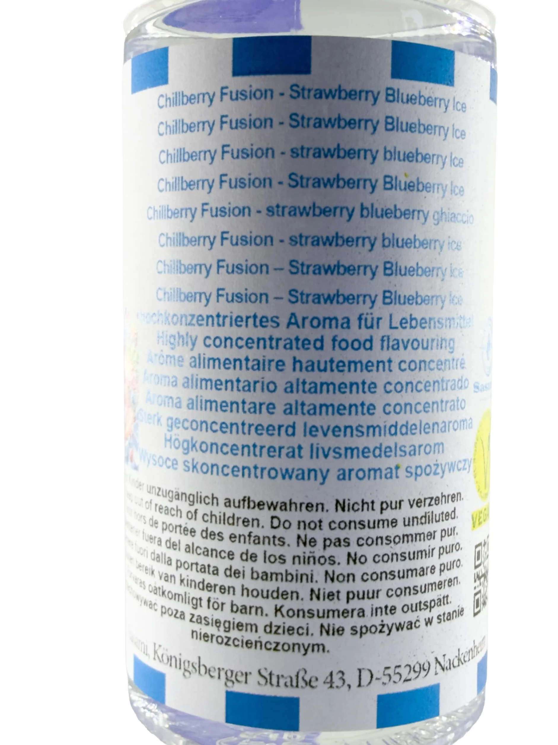 Chillberry Fusion - Strawberry Blueberry Ice aroma concentrado - Vegano - Sasami - 10ml