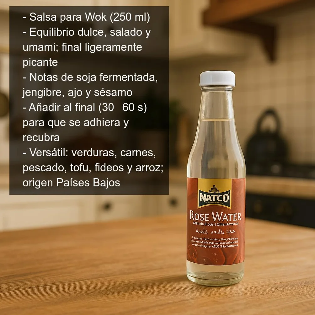 Agua de Rosas 310 ml para repostería y cocina oriental Aroma floral concentrado para postres, masas, siropes y bebidas
