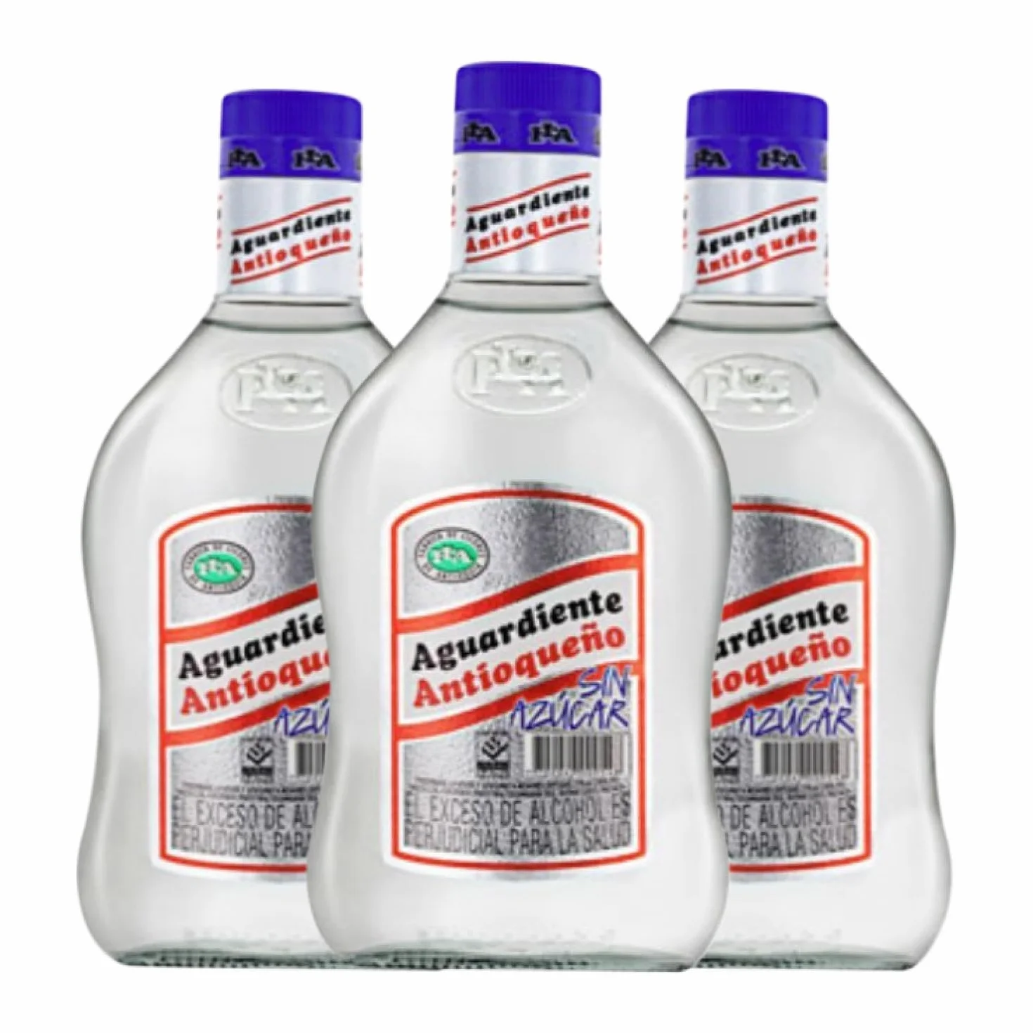 Orujo Aguardiente Antioqueño Sin Azúcar 70 cl Caja de 3 Botellas