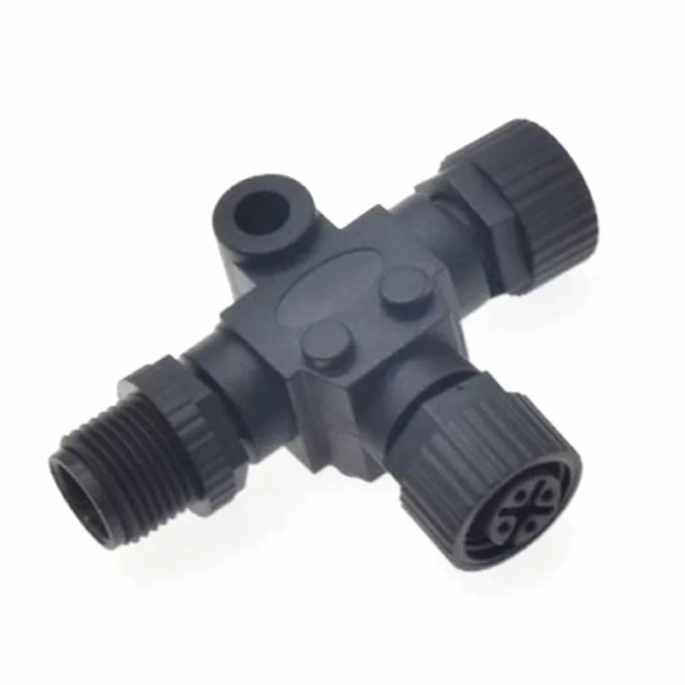 Marine T Connector M12-5P NMEA 2000 divisor columna vertebral IP67 4A 60V bloqueo roscado para Garmin Simrad