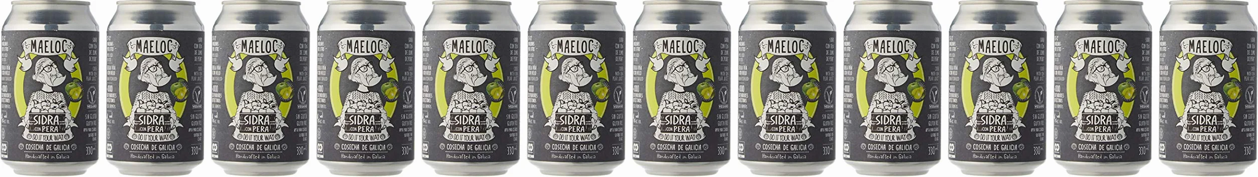 Maeloc Sidra con Pera Lata - 12 latas x 330 ml