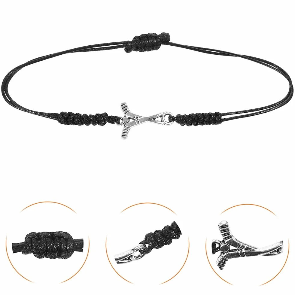 Supvox Pulseras Tejidas de Hockey Amuletos Fanáticos Regalos Niñas