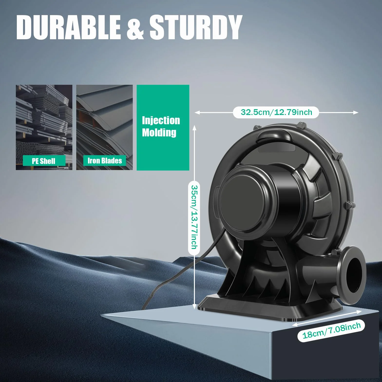 Ventilador permanente 220V 370W para juguetes inflables