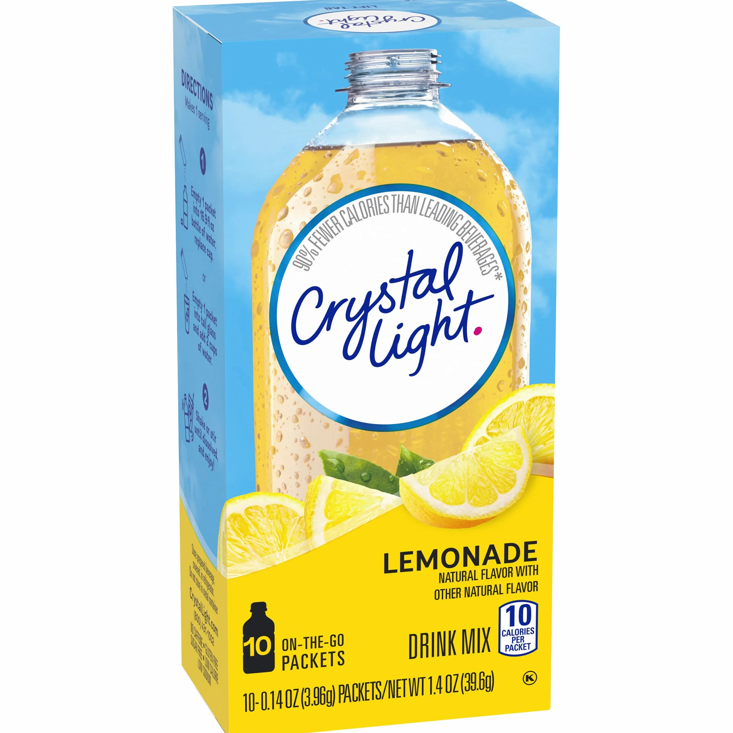 Crystal Light Lemonade, 10 On-the-Go Packets Pack of 4