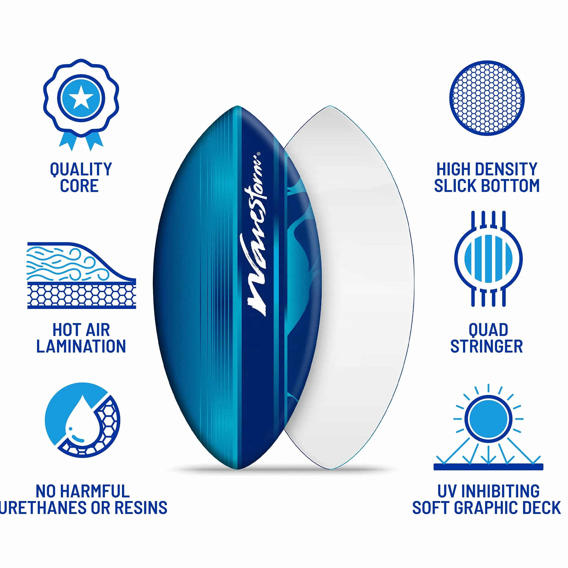 Wavestorm Skimboard de Espuma de 48 Pulgadas para Principiantes y Todos los Niveles