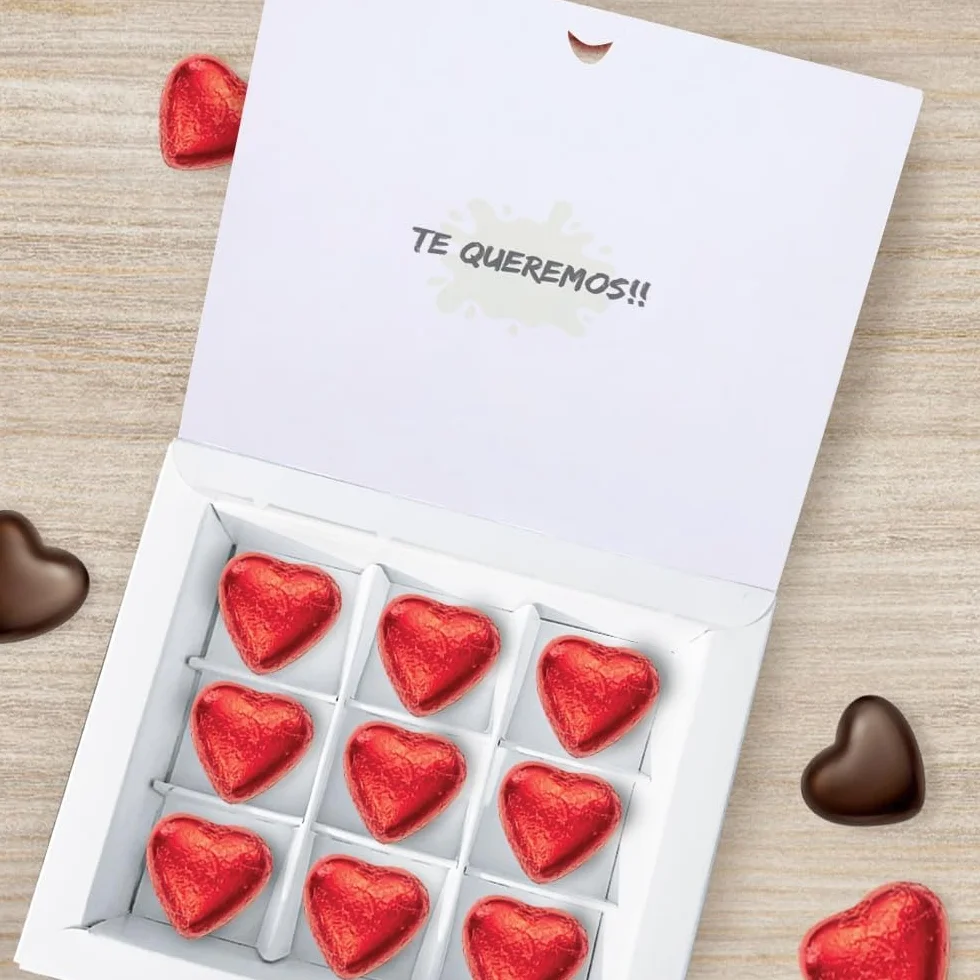 Transparent Gift Caja de Dulces Personalizada con Nombres y Texto Manos de Colores Pequeña. Regalos Originales para Profesores. Caja para Chuches. Regalos para Mujer y Hombre. Cumpleaños, Fin de Curso