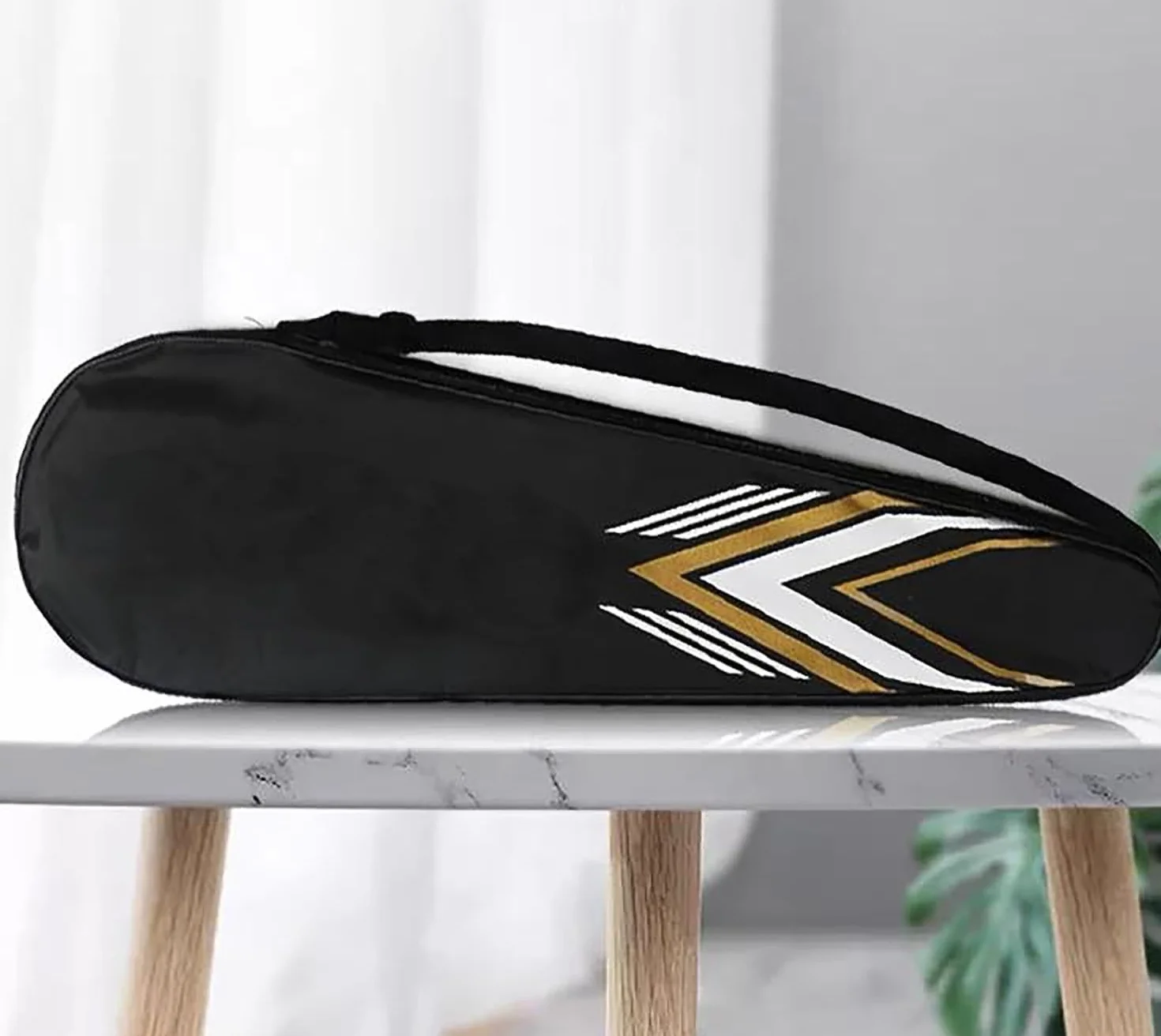 Impermeable Bolsa de Bádminton Portátil Mochila Bandolera para 2 Raquetas