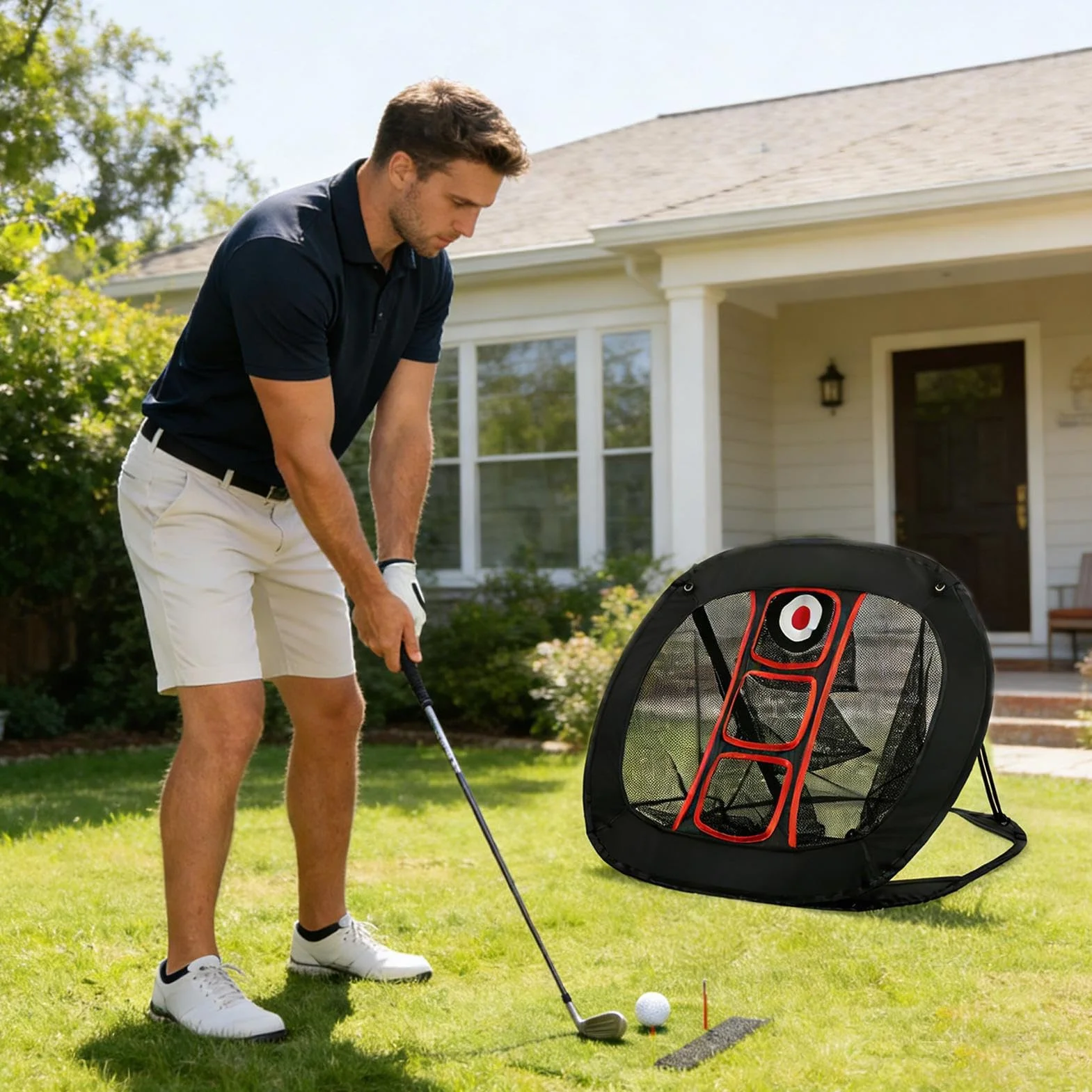 Red de golf Set de entrenamiento con bolsa de almacenamiento para jardín interior y exterior