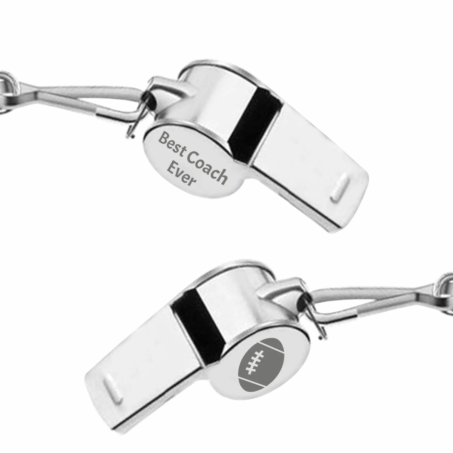 Silbato Personalizado de Acero Inoxidable con Grabado, Plata/Oro/Oro Rosa para Árbitro, Entrenador, Cordón Incluido
