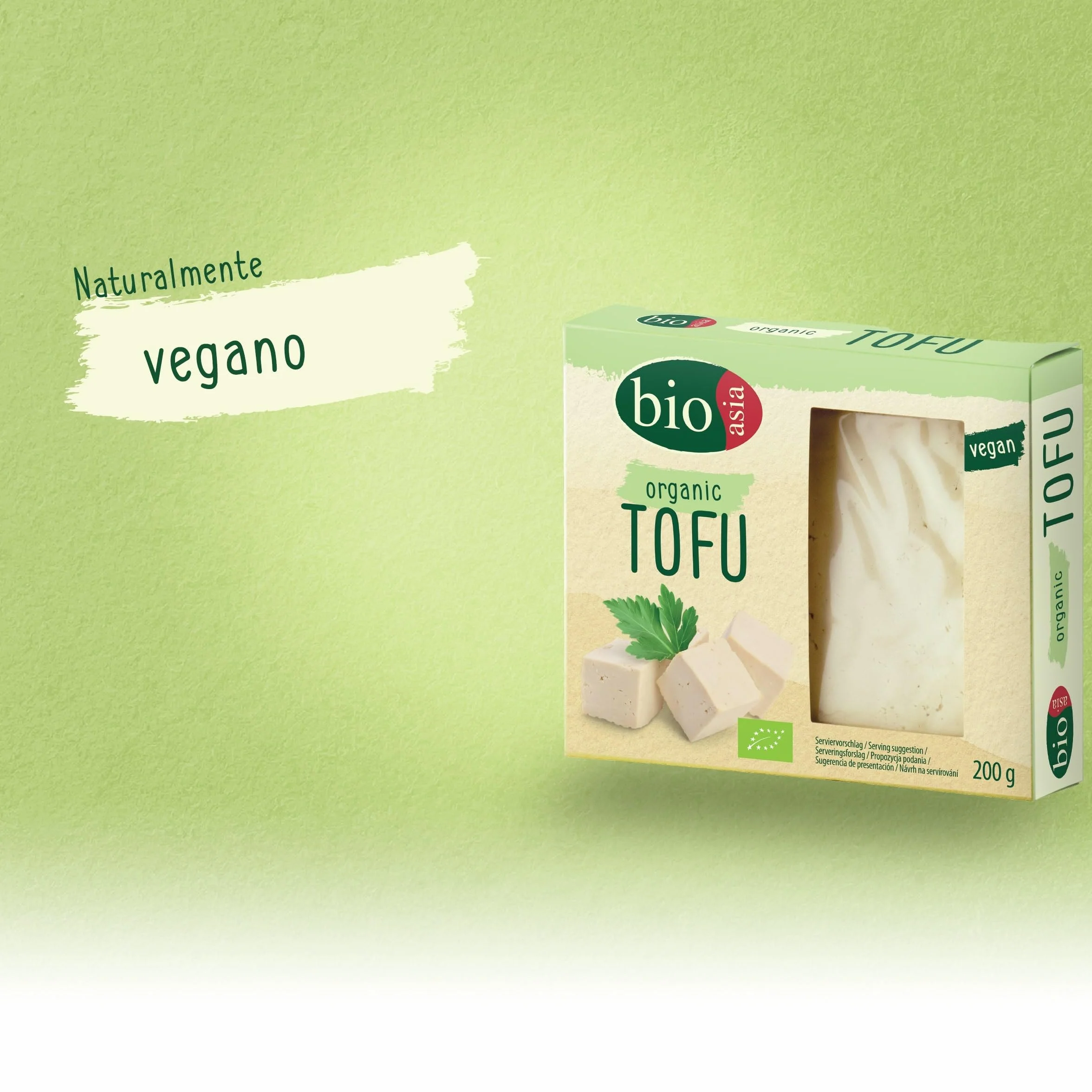 BIOASIA Tofu ecológico, Tofu ecológico neutro, naturalmente vegano y sin gluten, 1 x 200 g
