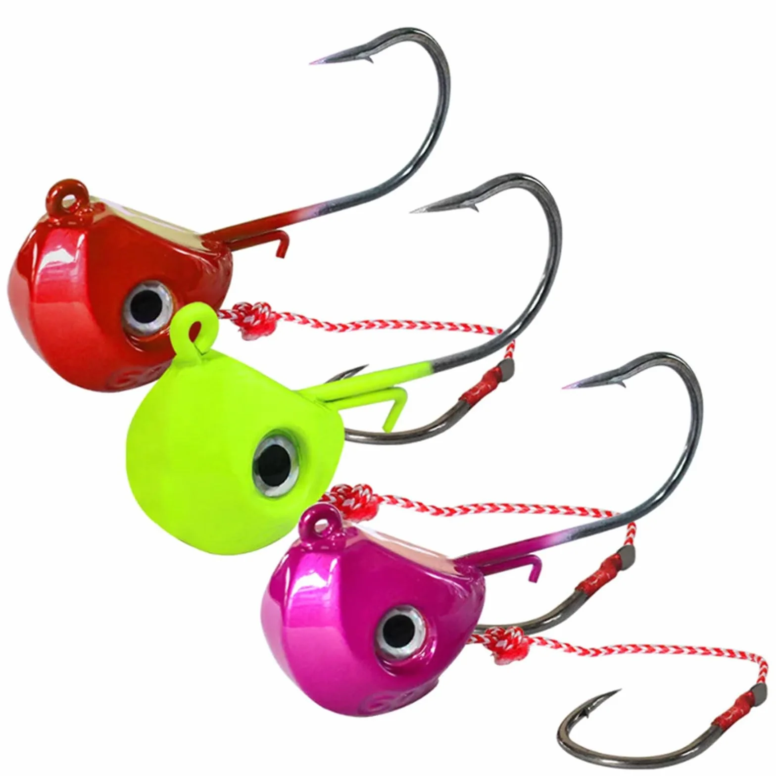 Anzuelos de Pesca con Cabeza de Metal 40g 60g 80g 100g Un Solo Gancho Accesorios Barco Pesca Mar Rojo 80g