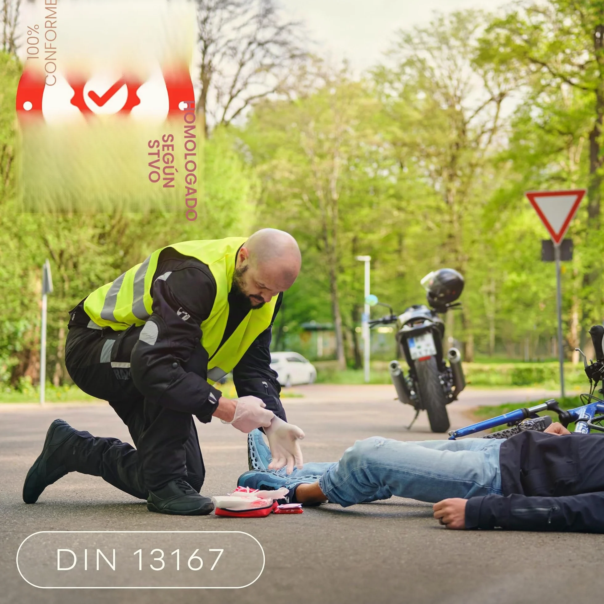 PURAHELP Botiquin Moto Kit Emergencia DIN 13167