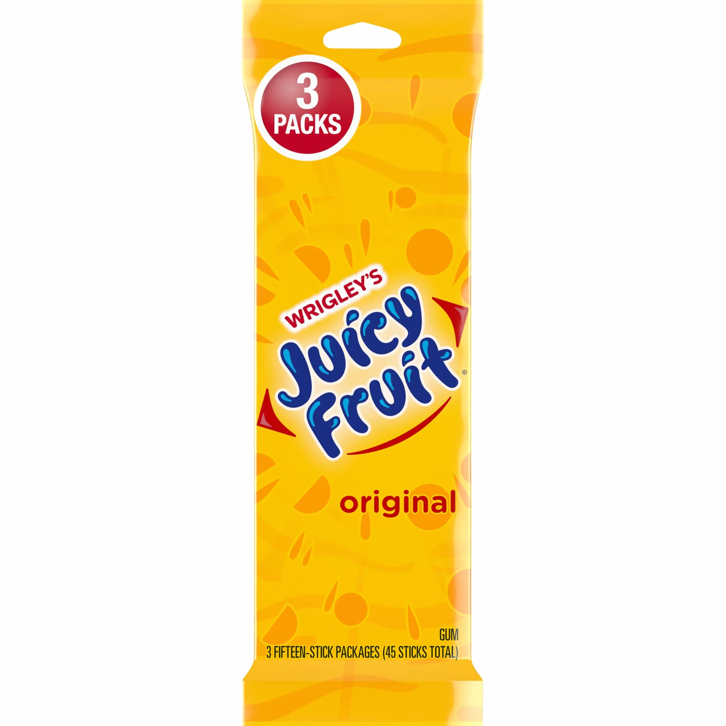 Juicy Fruit Gum, Original, 4.28 Ounce, 45 Count