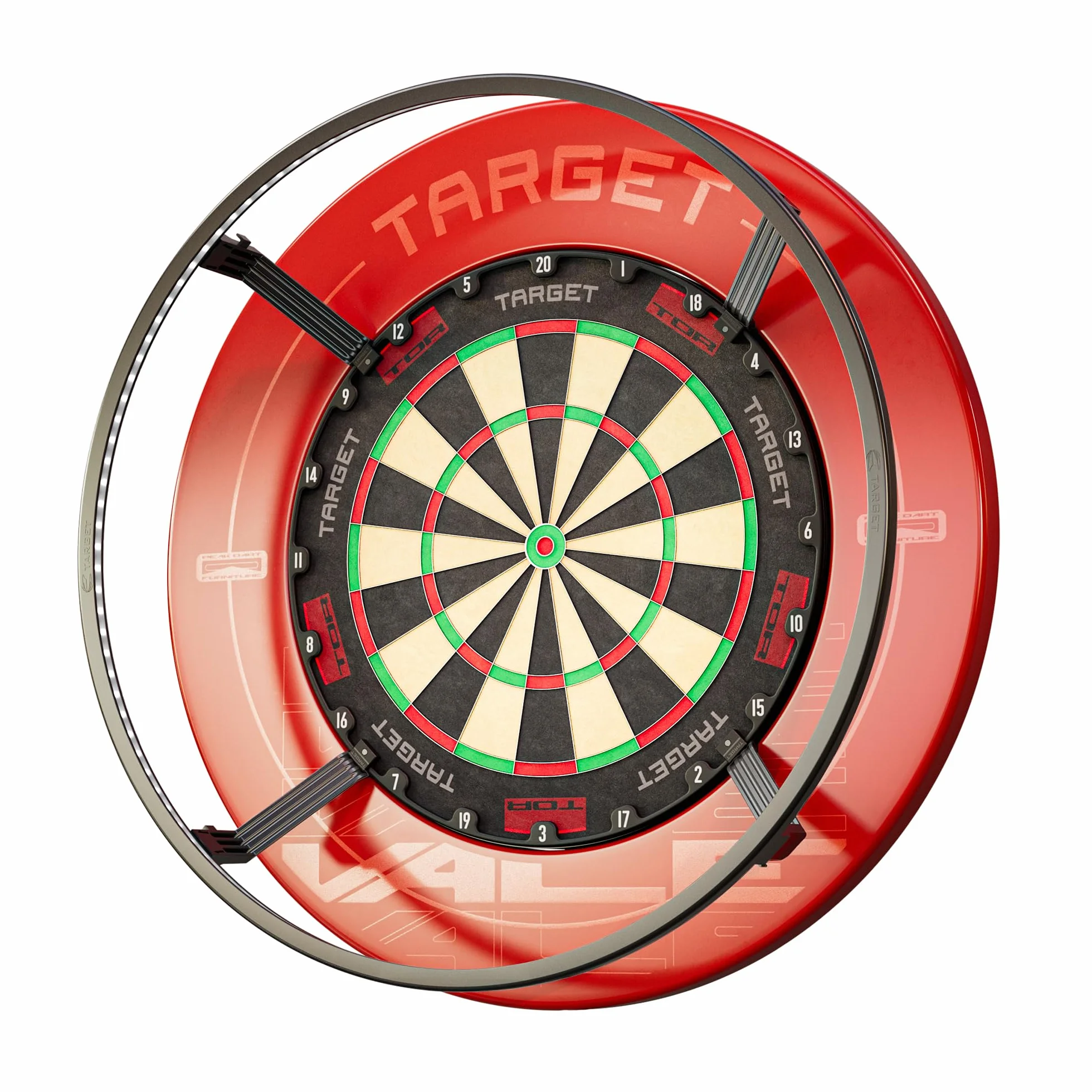 Target Darts Corona Vision Dartboard System Iluminación LED Blanco con Pies Magnéticos