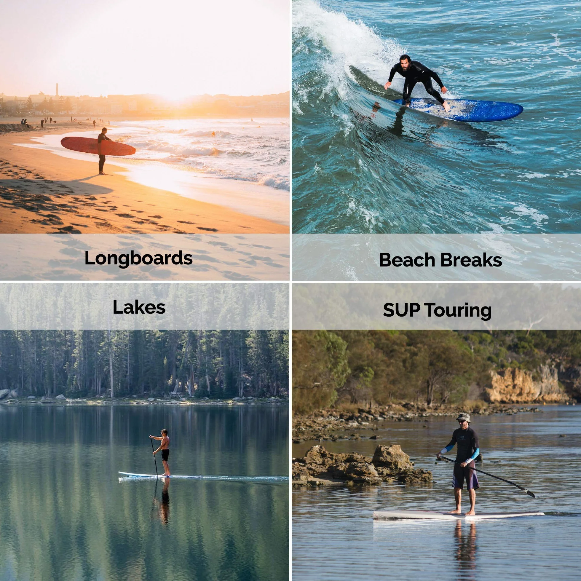 SUP Longboard Touring Single Finne US-Box Aleta con tornillo