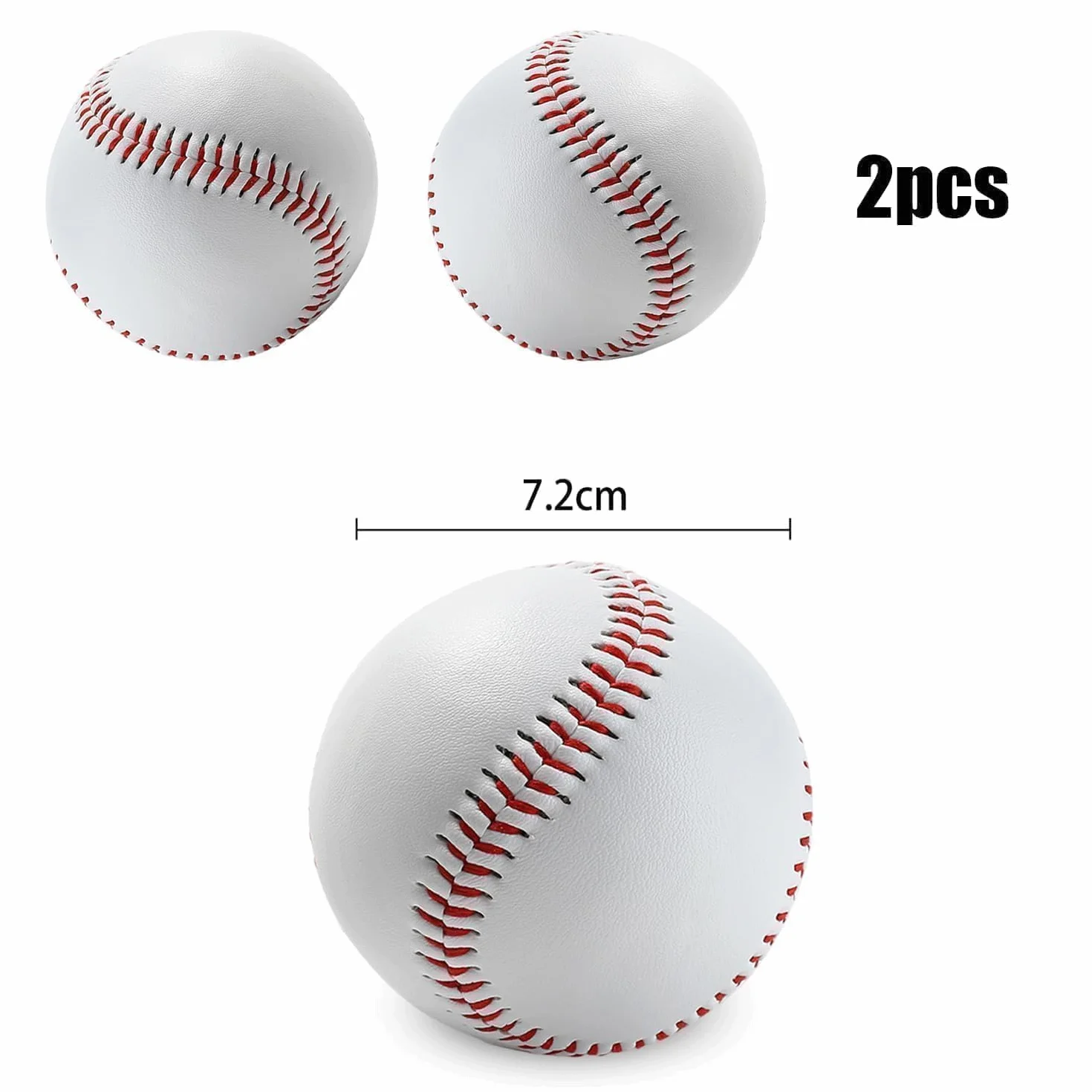 Pelotas de Béisbol Cosidas a Mano, 9 Pulgadas, PU Suave, para Adultos y Jóvenes