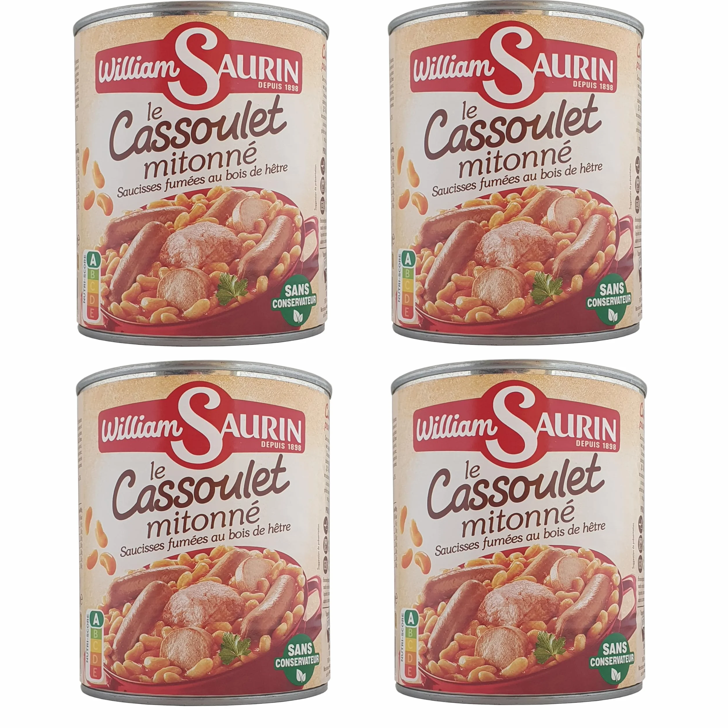 William Saurin – El Casoulet Mitonné 840G – Lote de 4 unidades – Se vende por lote