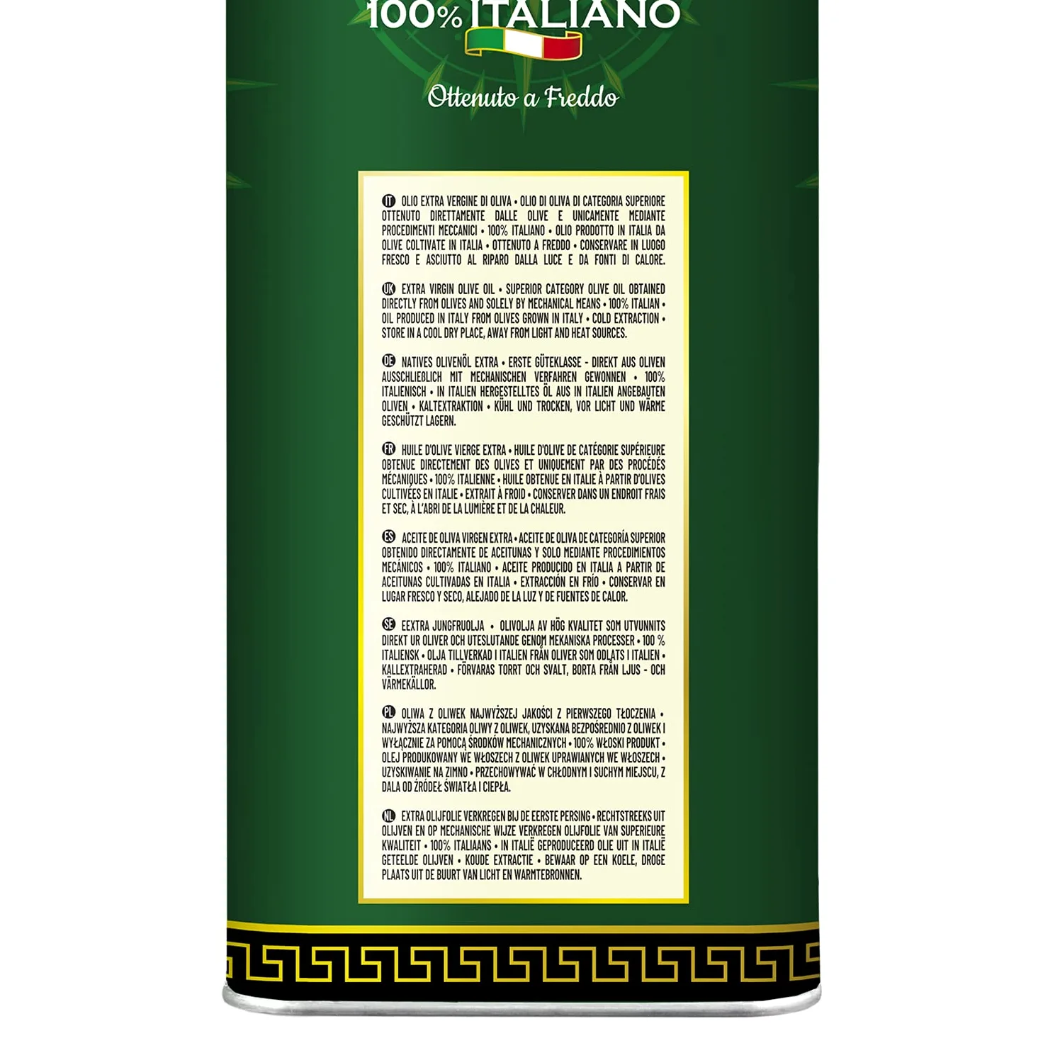 Le Terre di Colombo – Aceite de oliva virgen extra 100% italiano, 5 L