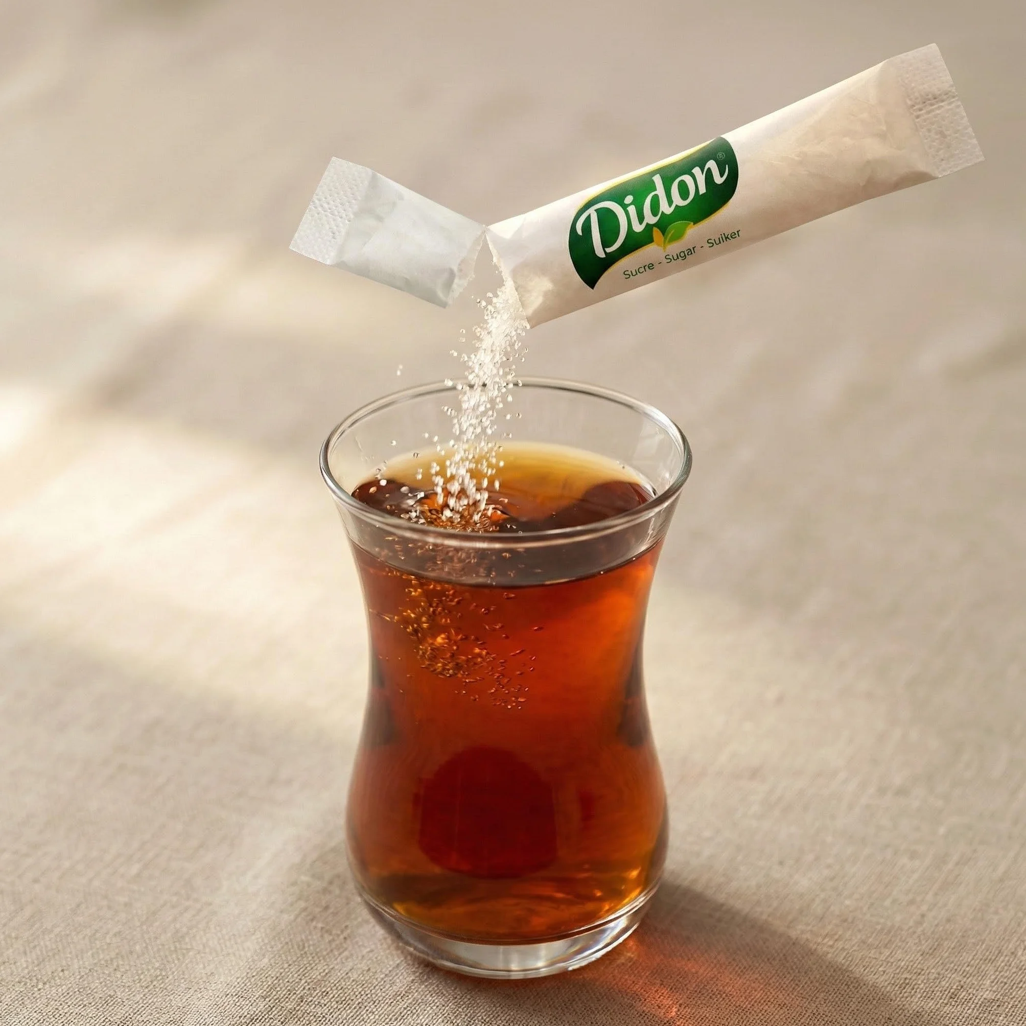 DIDON Lote de 1500 Sobres (750 x 2) - Bûchettes de Azúcar Individuales de 4g (TOTAL 6 kg) con un lote de agitadores de madera – Ideal para Bebidas Calientes, Cafés y Tés