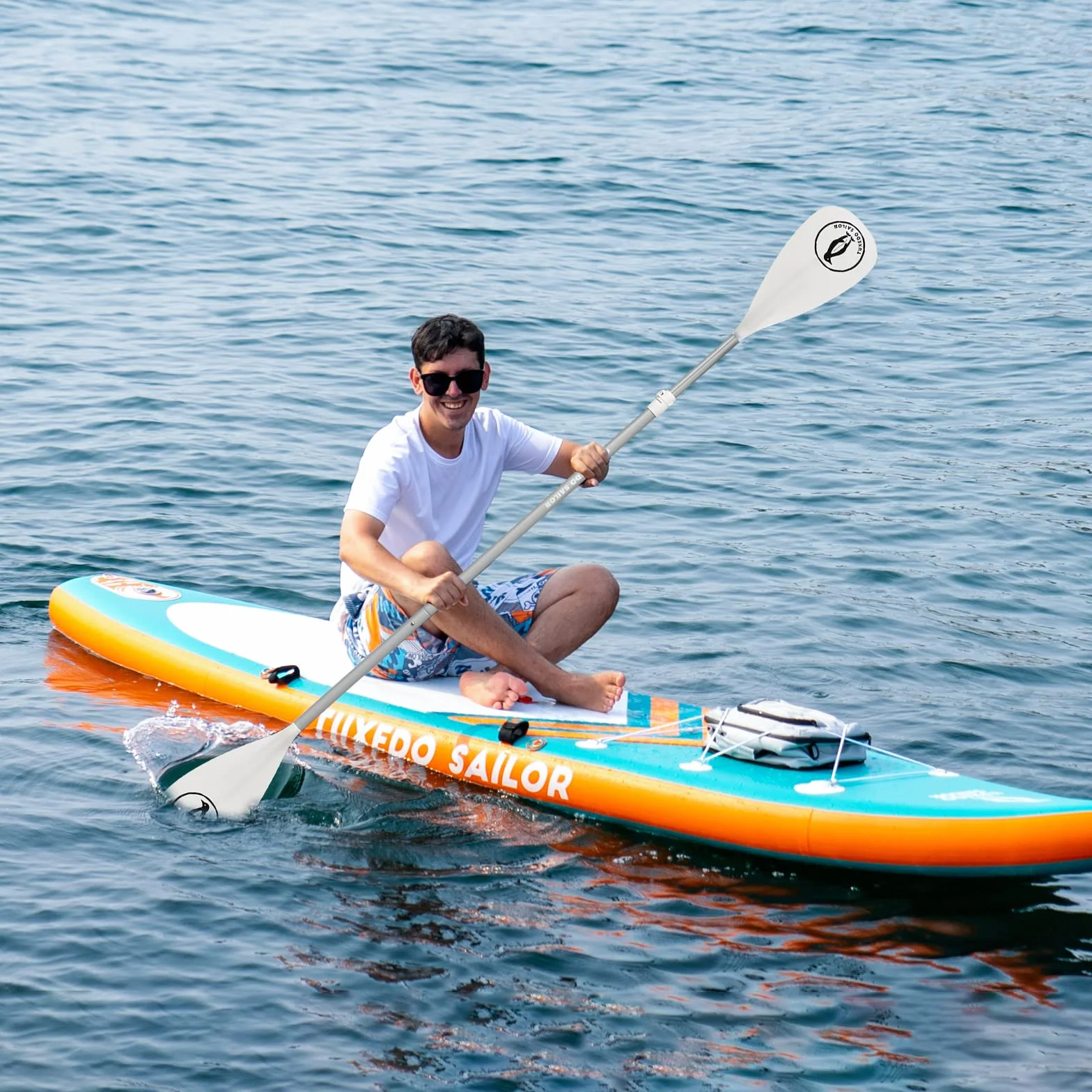 Tuxedo Sailor Sup Paddles - Paddle Board de Paletas Ajustables de 3 Piezas - Ligero y Flotante - Hojas de Nylon Reforzadas