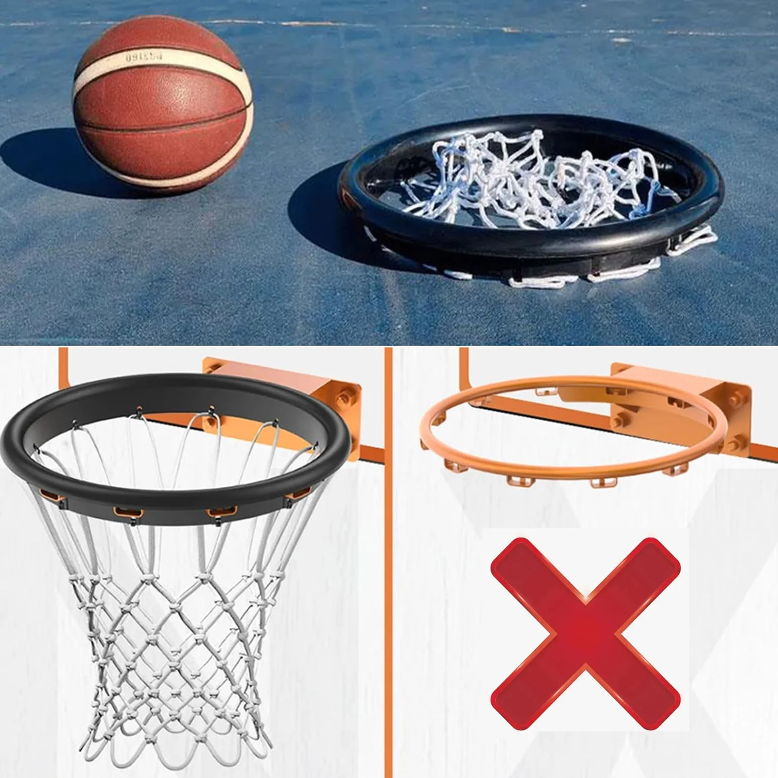Red de baloncesto portátil de TPU para exteriores - Canasta de baloncesto de repuesto