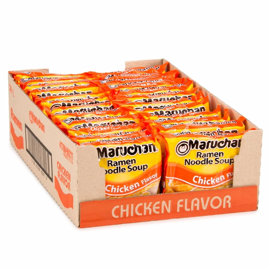 Maruchan Sopa de Fideos Ramen Sabor a Pollo, Fideos Instantáneos Japoneses, 3 oz (Paquete de 24)