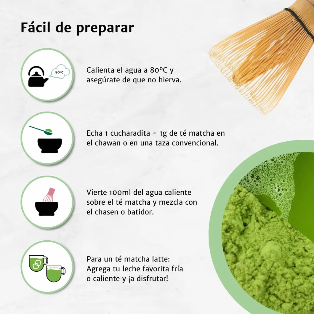 Matchaflix | Té Matcha Ceremonial 1er Grado | Té Matcha en Polvo para 3 Meses | Té Verde Matcha Japonés | Matcha Matchaflix (30 g)