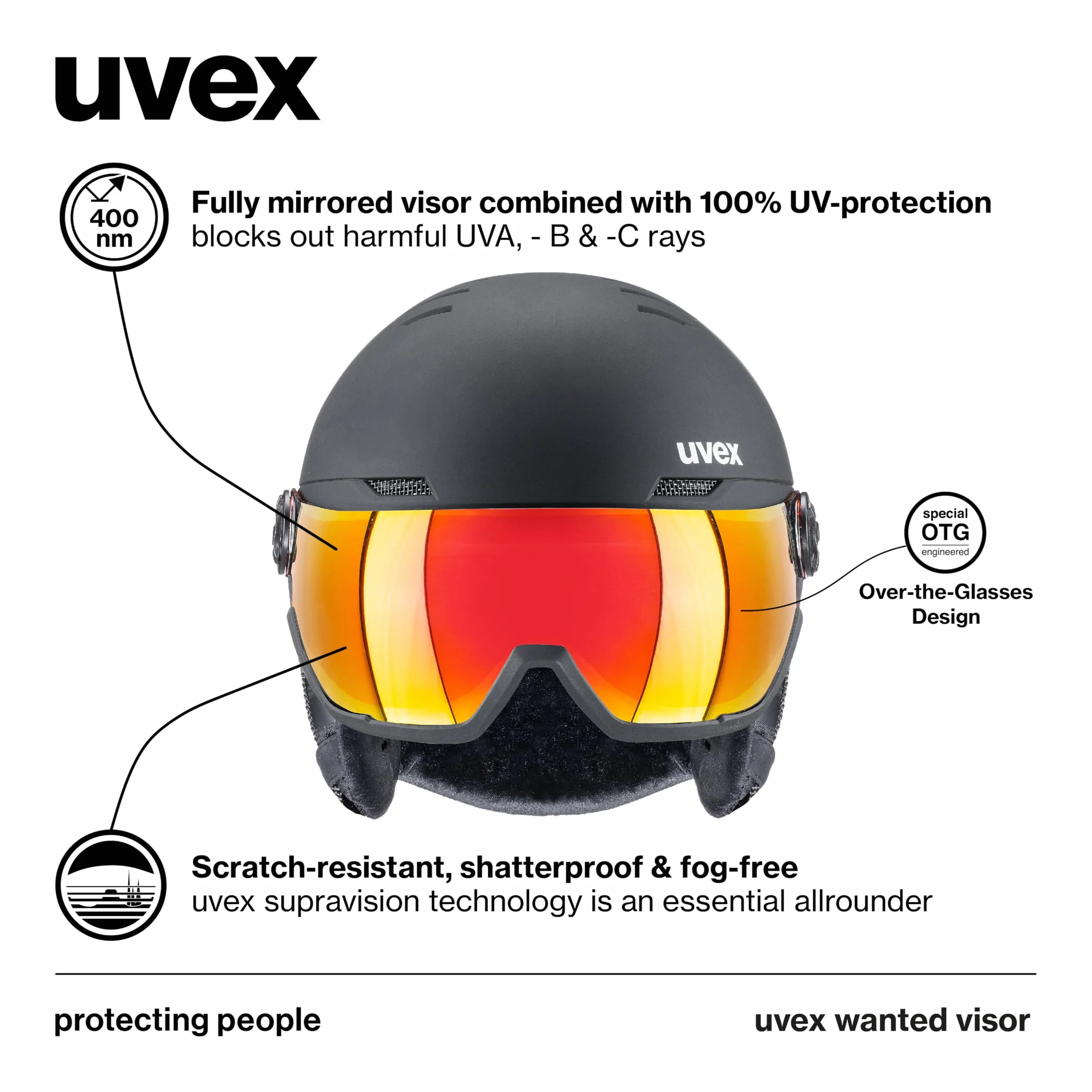 uvex Wanted Visor Casco de esquí Adultos