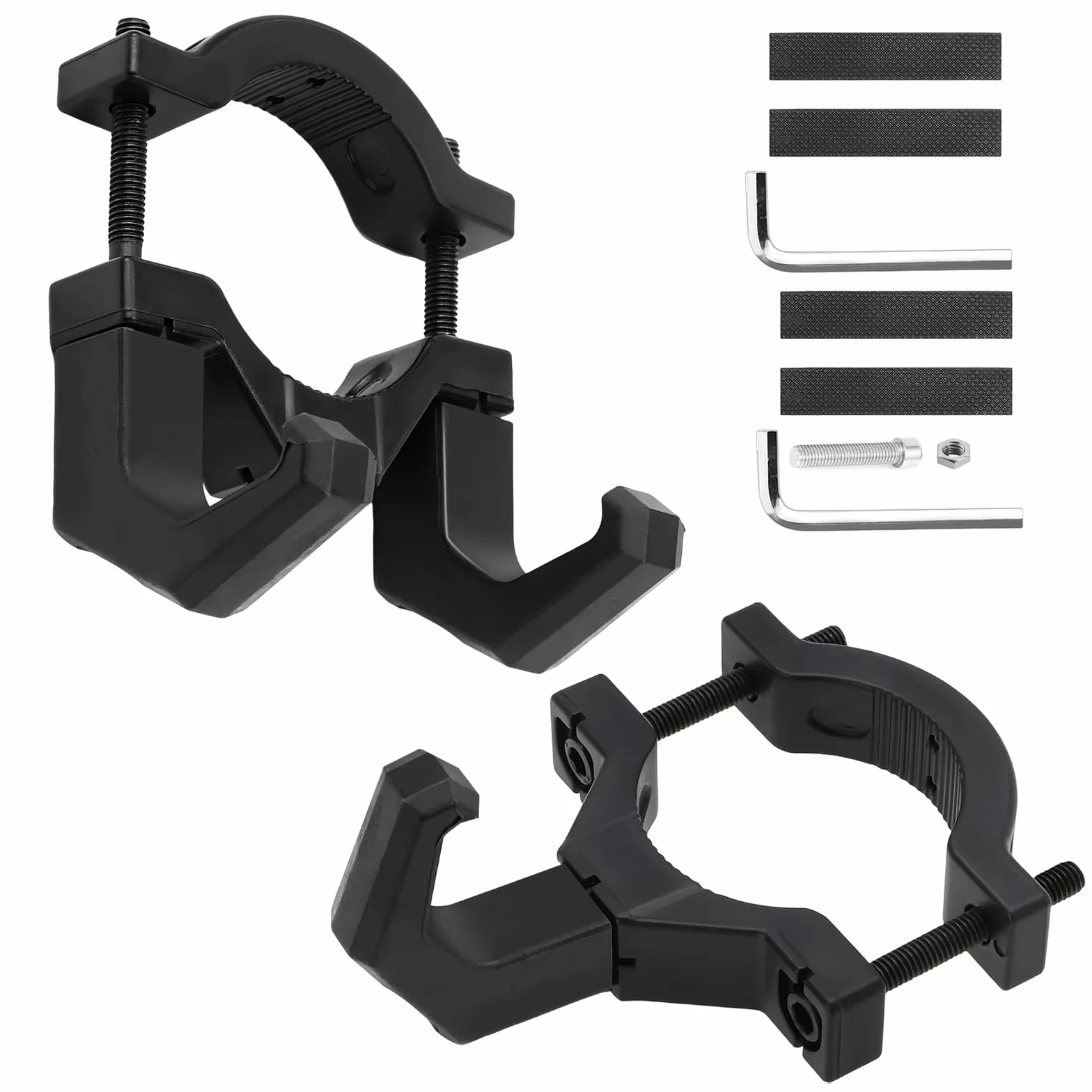 Ganchos Delanteros para E-Scooter, Gancho Simple y Doble, Abs, para Manillares 3,8-5,8 cm