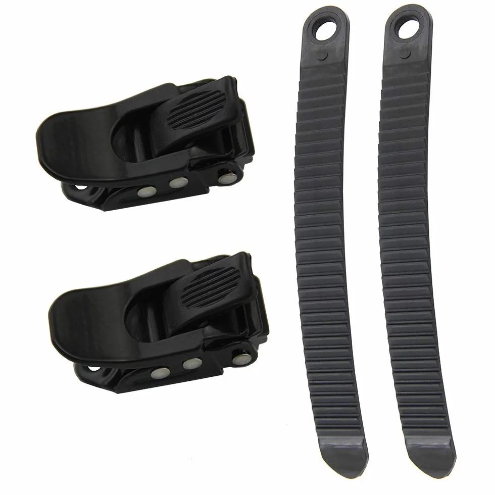 UP100 Set Piezas de unión de Snowboard Negro 2 Hebillas y 2 Correas