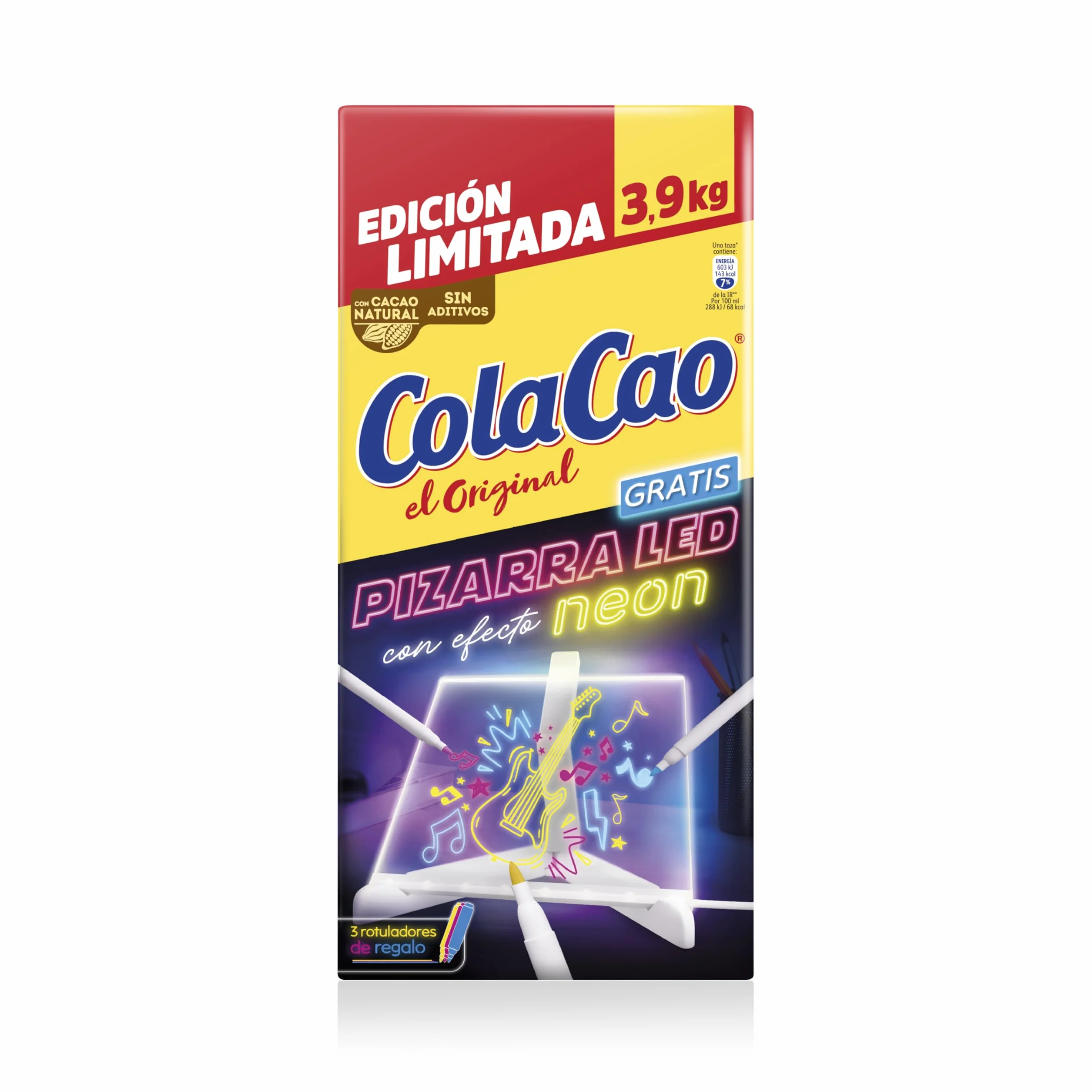 ColaCao Original Cacao Soluble Natural sin Aditivos 3,9 kg