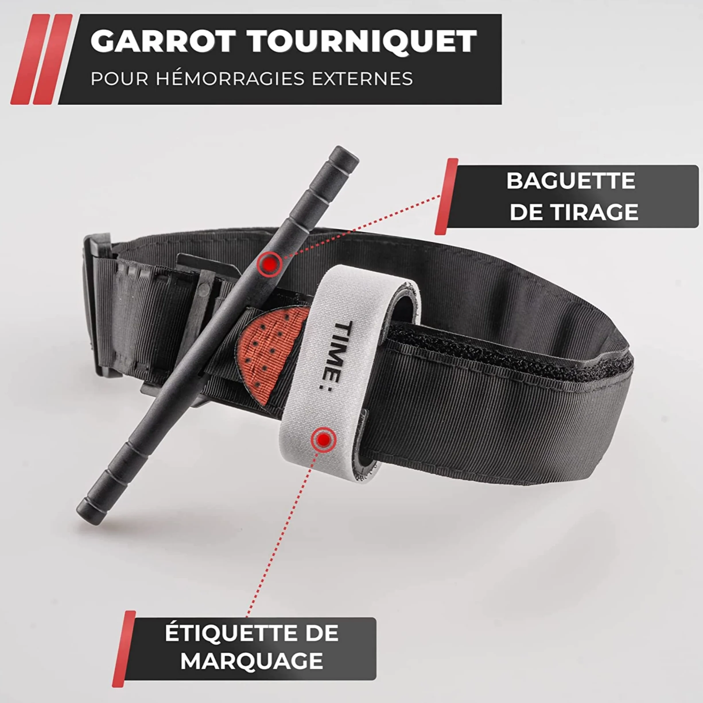 Torniquete Profesional para Primeros Auxilios – Bolsa Completa con Vendas, Tijeras y Manta de Supervivencia