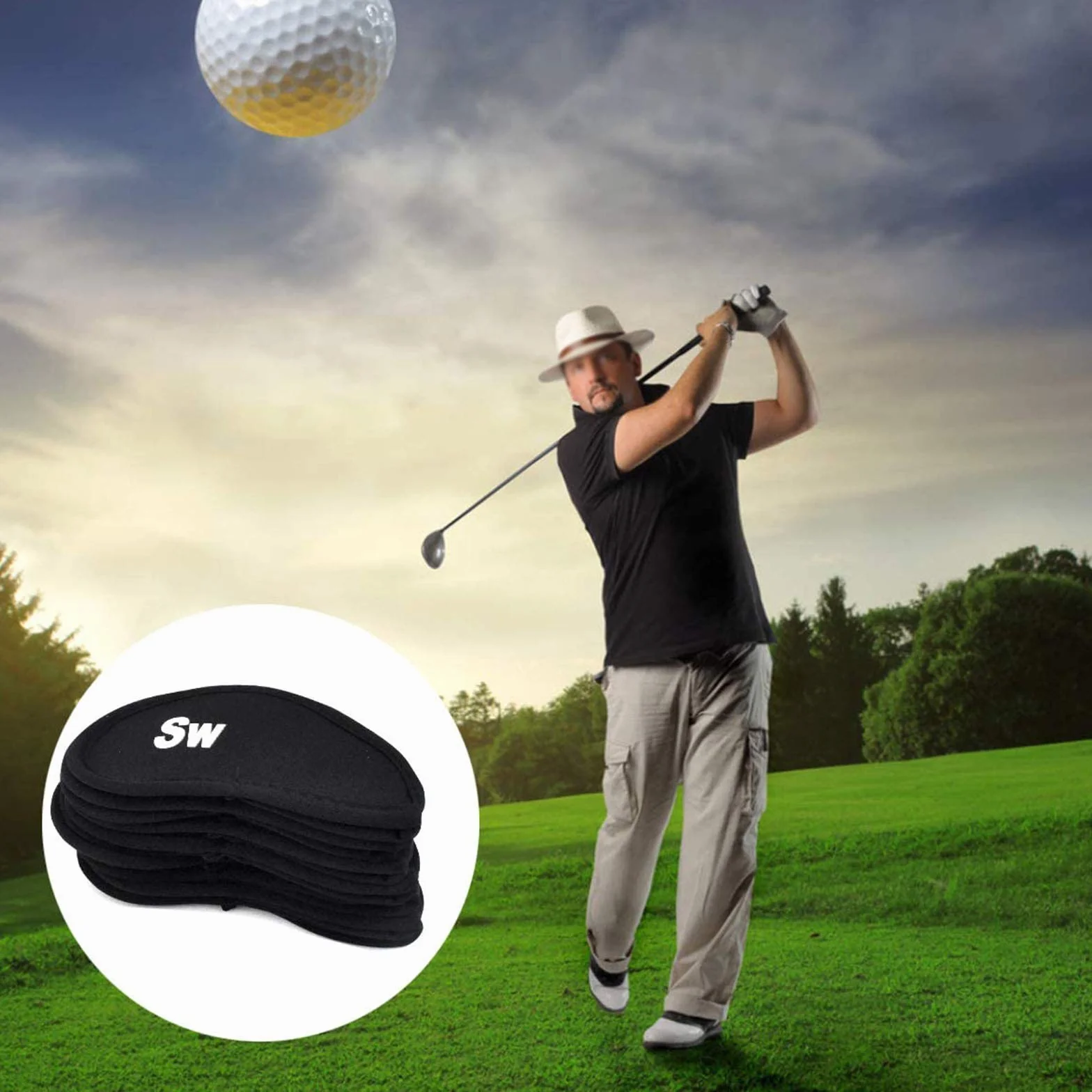 Fundas para Cabeza de Club de Golf – Fundas Protectoras de Hierro con Número Impreso – 2 Piezas