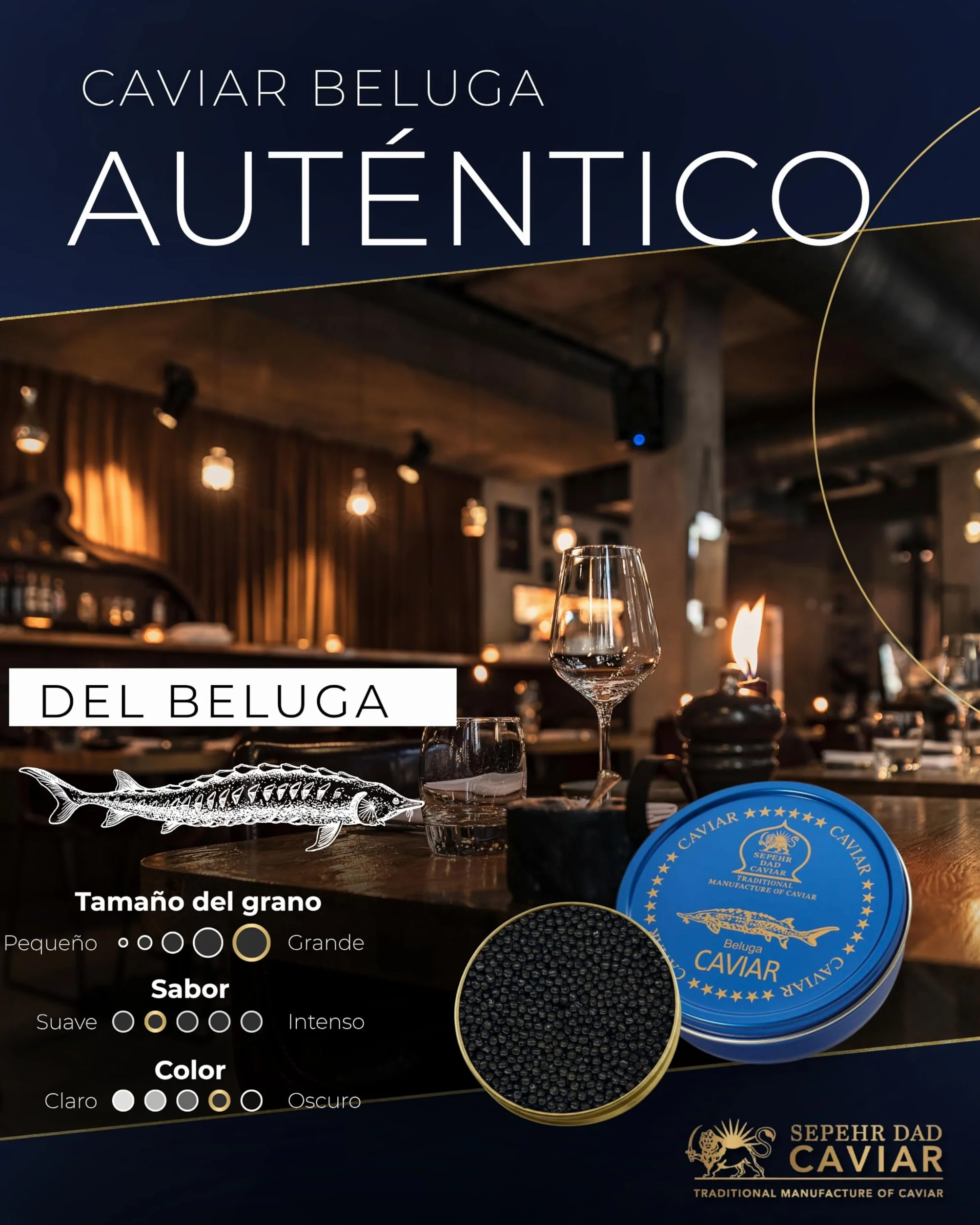Beluga Caviar Original Huso Huso puro 250g