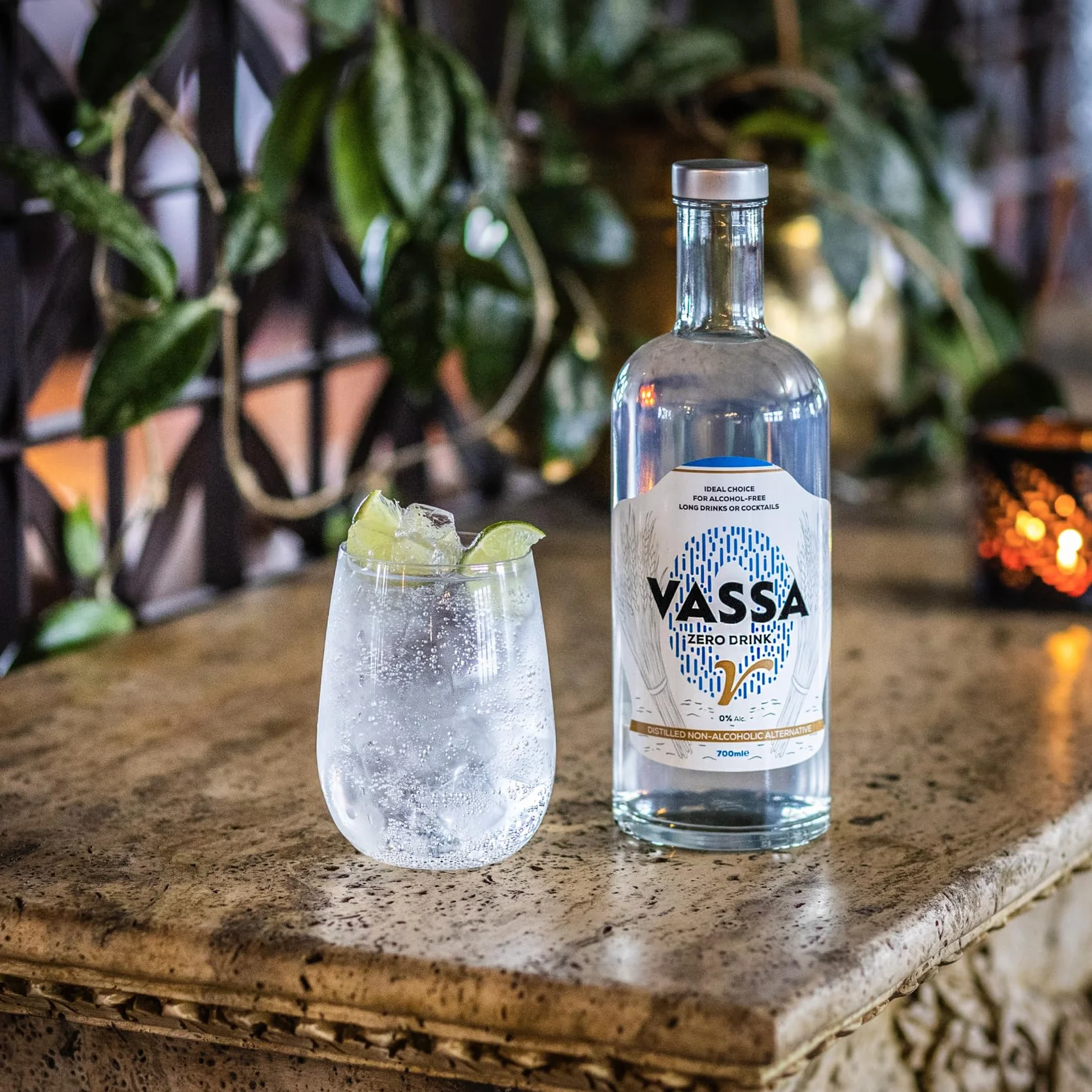 VASSA ZERO V, vodka sin alcohol 700 ml, ideal para cócteles sin alcohol y tragos largos, alternativa sin alcohol para el vodka tradicional, ingredientes 100% naturales