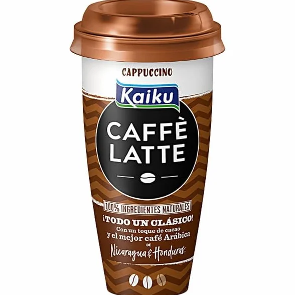 6 Unidades KAIKU CAFFÈ LATTE SABORES (REFRIGERADO) (KAIKU CAFFÈ LATTE CAPPUCCINO, 230 ml.)