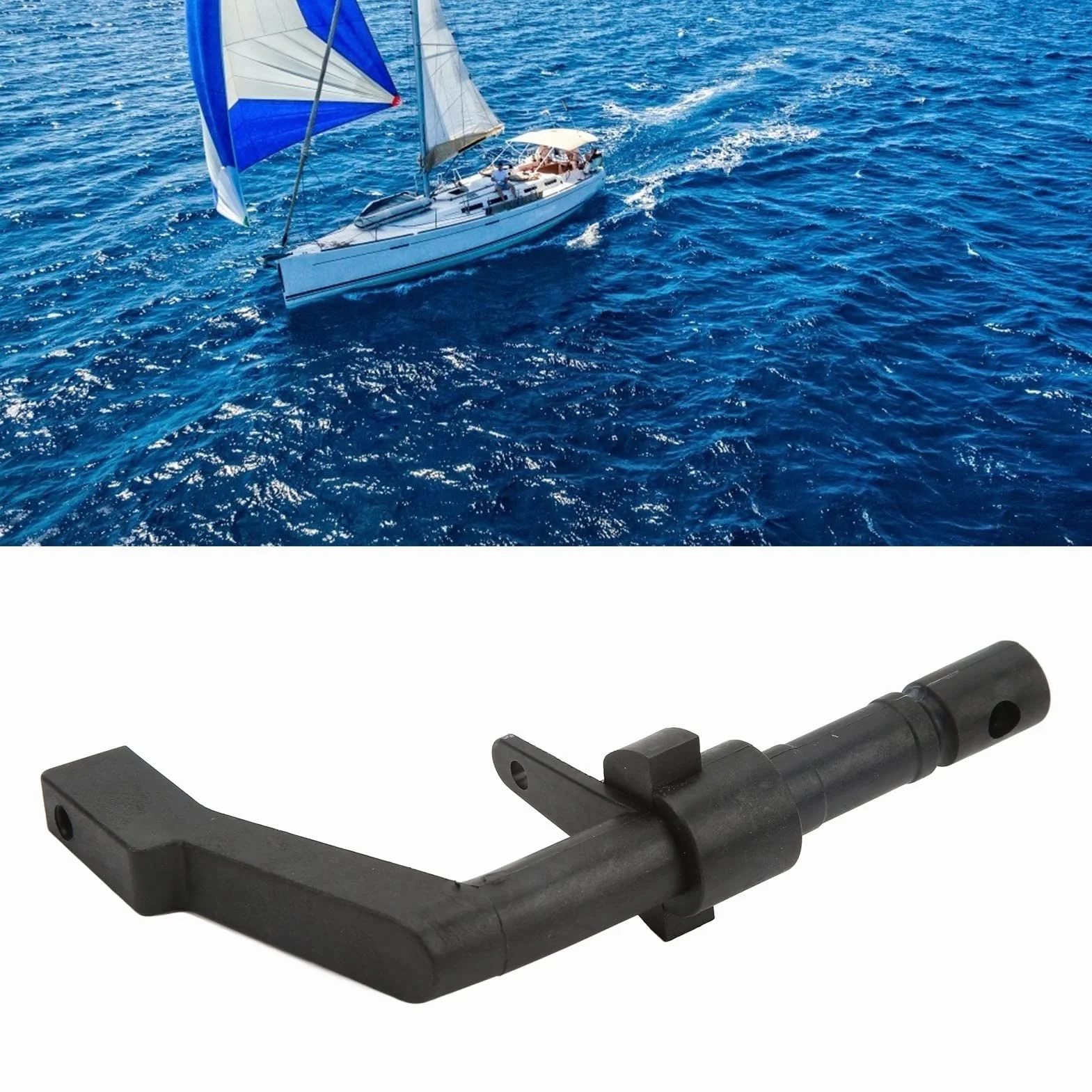 Drfeify Manija Palanca Cambios Fuera Borda Reemplazo Compatible Motor 2 Tiempos 4-6 Palanca Cambio Barco Marino