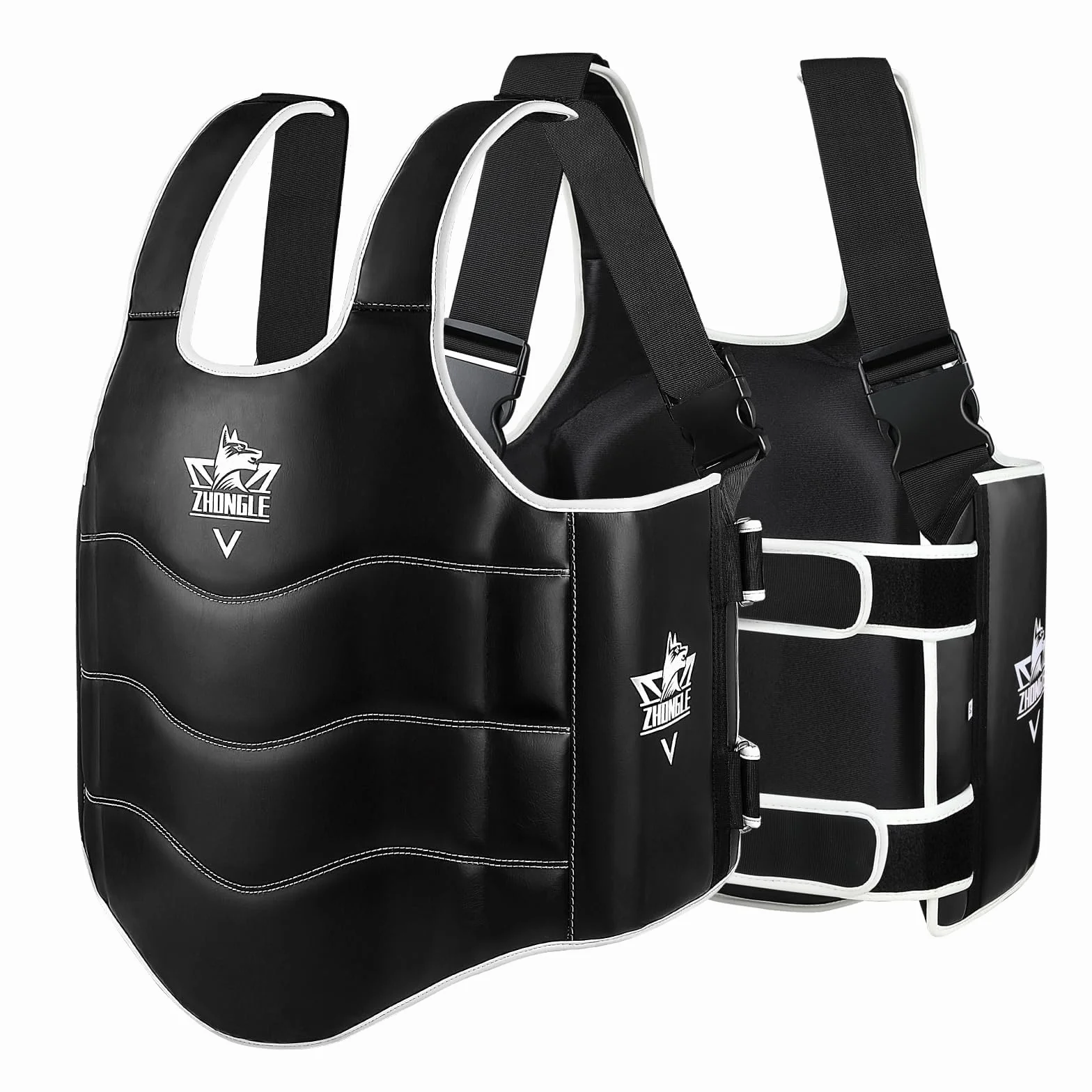 Boxing Chest Protector Adjustable MMA Taekwondo Muay Thai Shield Martial Arts Upper Abdomen Pad