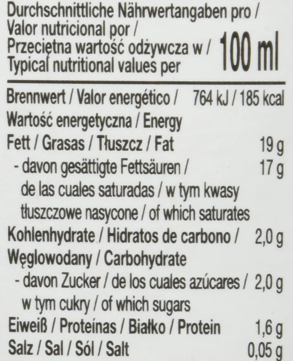 Orient Gourmet Leche de coco, leche cremosa con sabor a coco, cocina tailandesa auténtica, Contenido de Grasa 17-19%, 1 2 x 500 ml